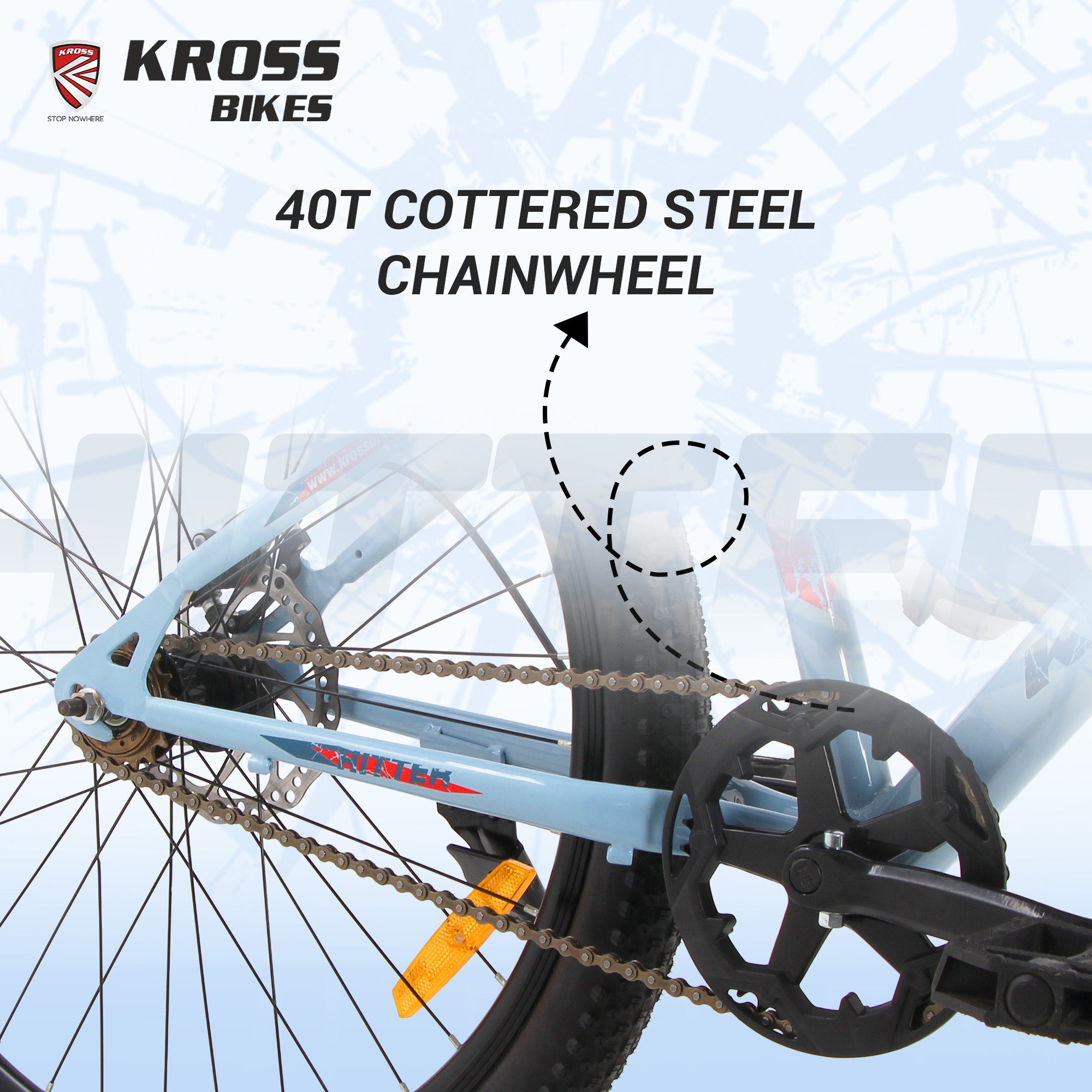 Kross Hitter 26T Mountain Bike | Single Speed | Front Suspension | Dual Disc Brakes | Double Wall Alloy Rims