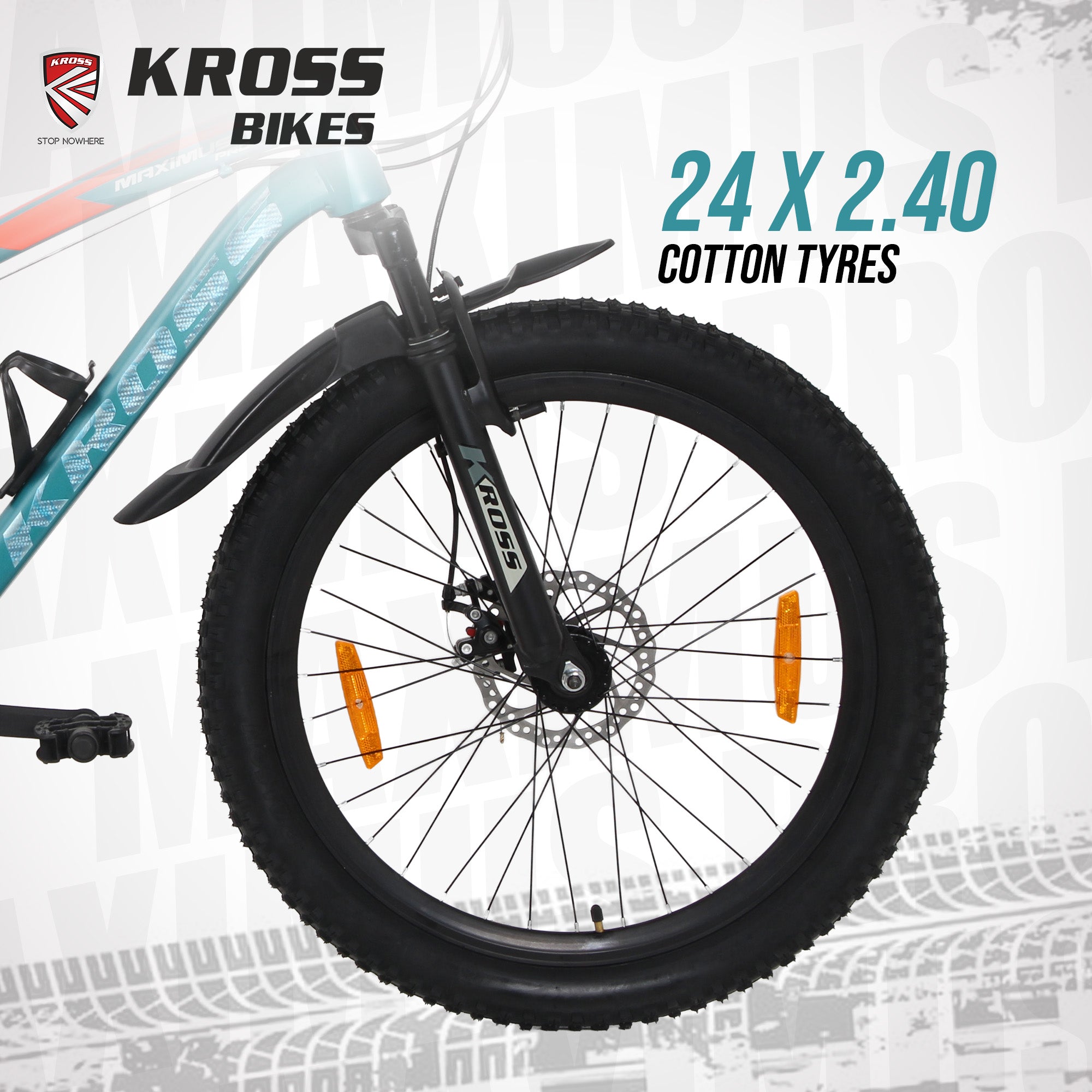 Kross Maximus Pro 24T 21-Speed MTB – Double Disc | Metallic Blue | Suspension Fork