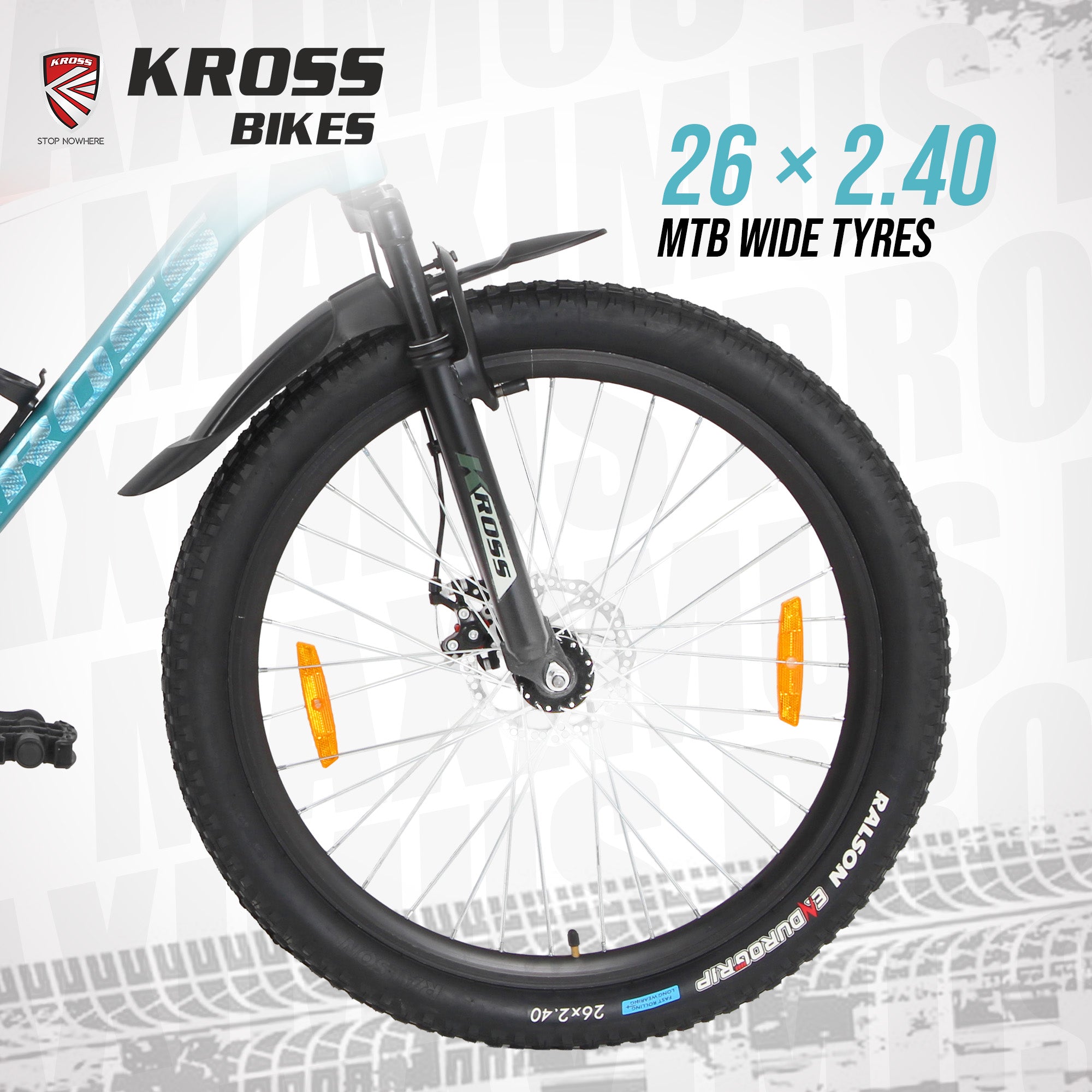 Kross Maximus Pro 26T Single Speed Mountain Bike with Suspension Fork, Dual Disc Brakes, Steel Frame, 2.4” Tyres & Alloy Double-Wall Rims (Blue)