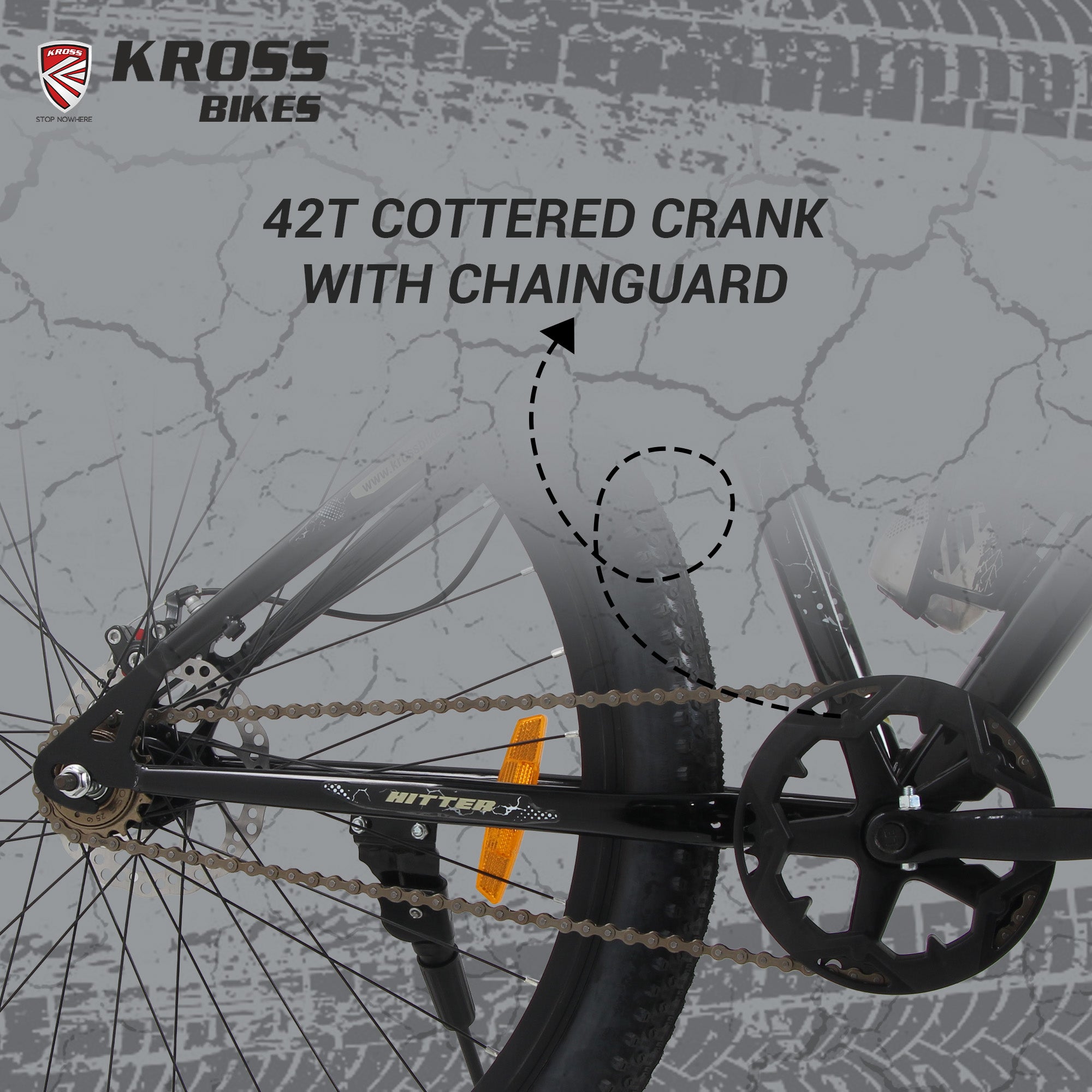 Kross Hitter 29T Mountain Bike – Single Speed, Dual Disc Brakes, Front Suspension, Alloy Rims, 29” Wheels (Grey)
