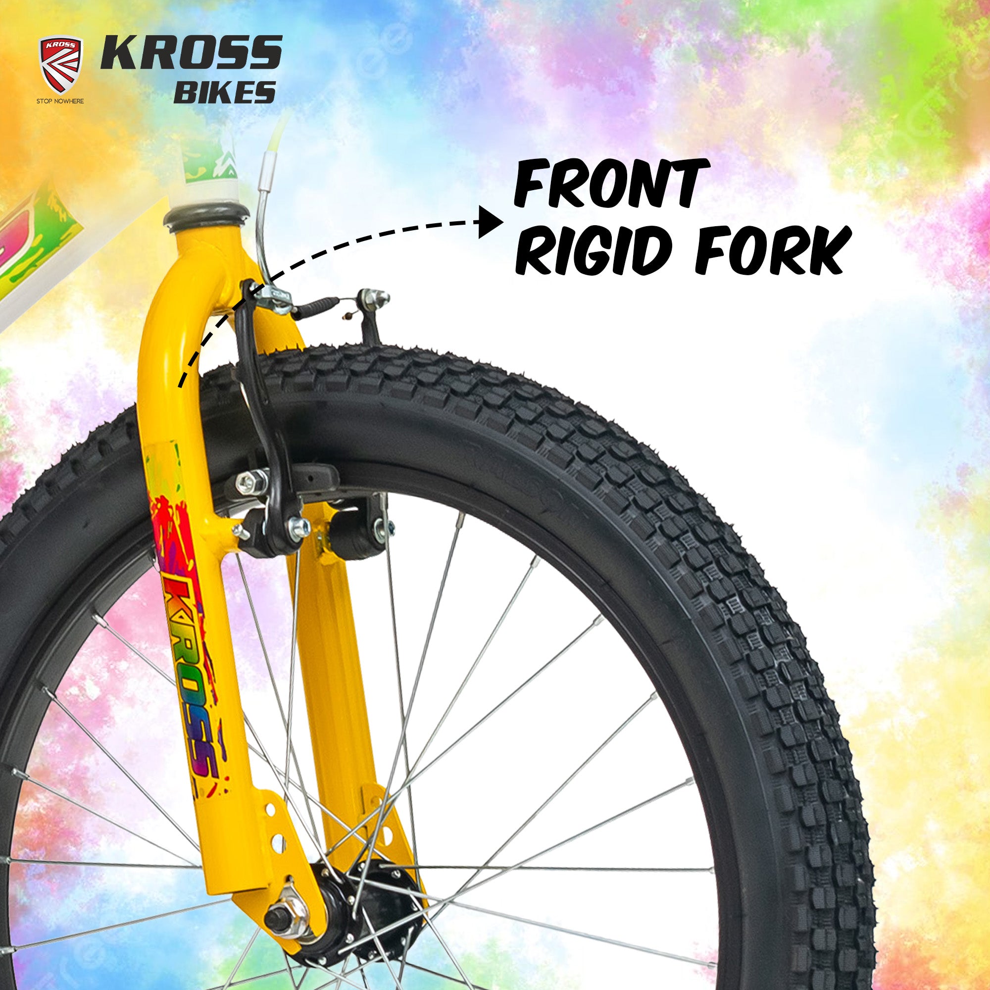 Kross Extreme 20T Single Speed Kids Bicycle with Steel Frame, V-Brakes & Alloy Rims