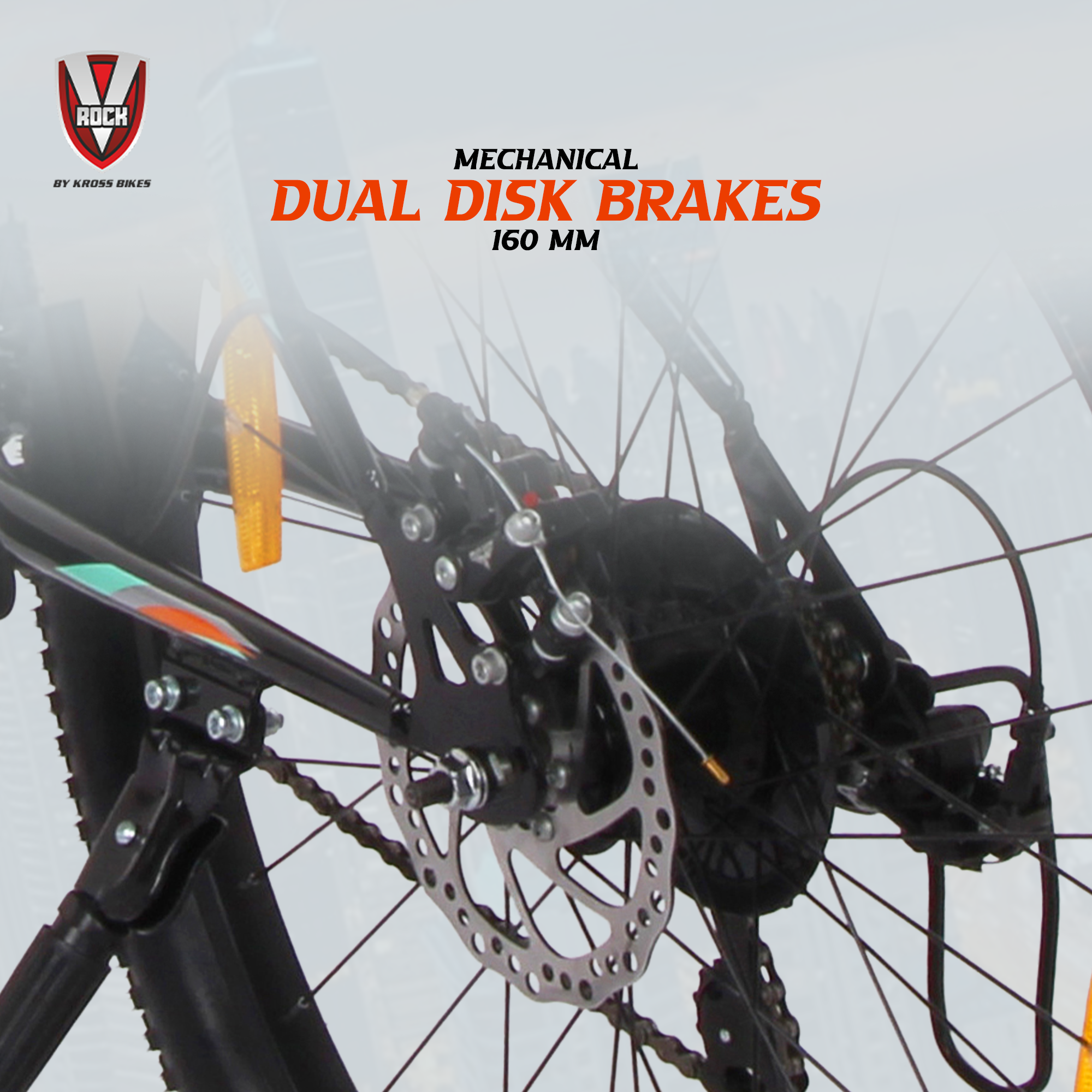 V Rock Slugger 26T 7 Speed Mountain Bike with Suspension Fork, Disc Brakes & Steel Frame (Black)