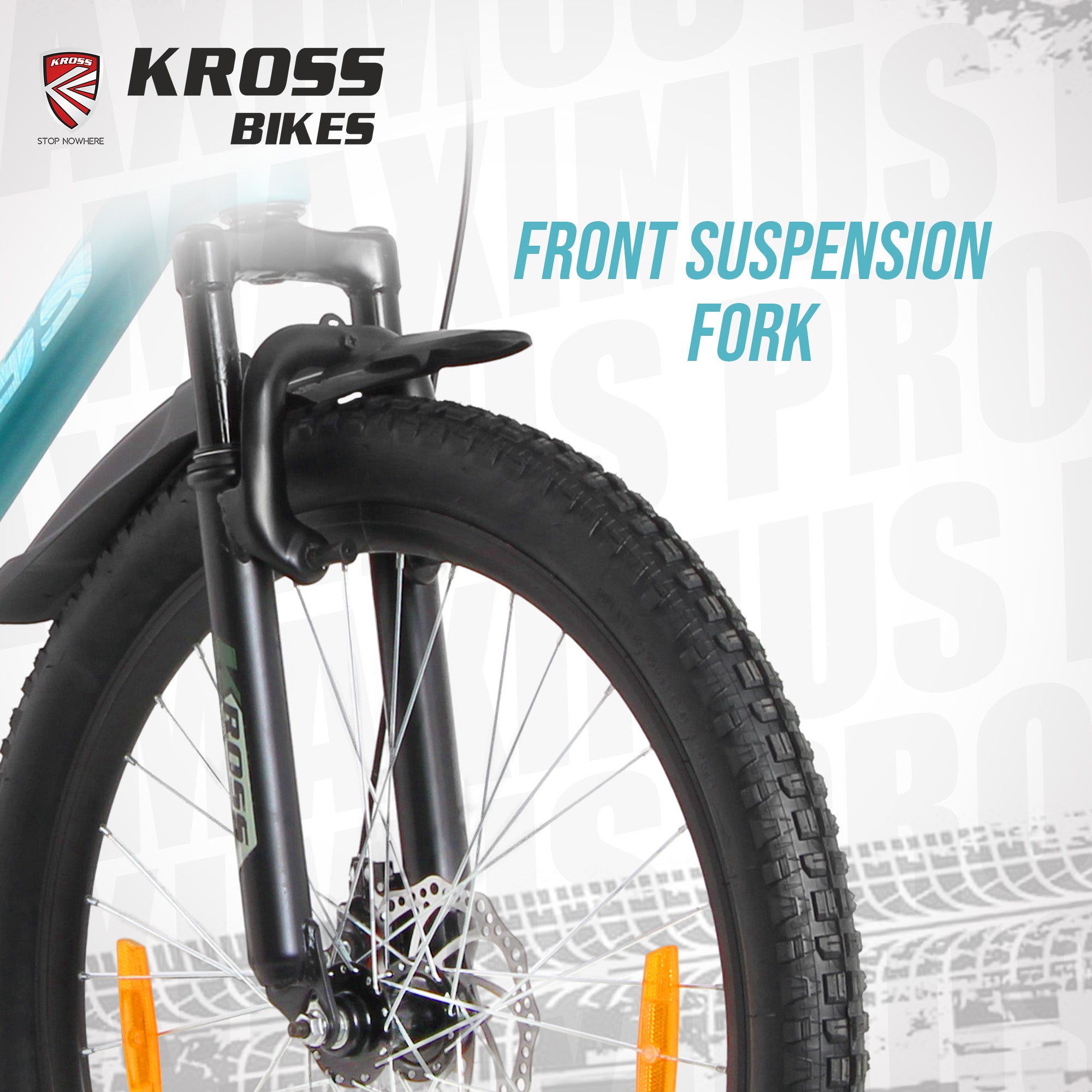 Kross Maximus Pro 26T Single Speed Mountain Bike with Suspension Fork, Dual Disc Brakes, Steel Frame, 2.4” Tyres & Alloy Double-Wall Rims (Blue)