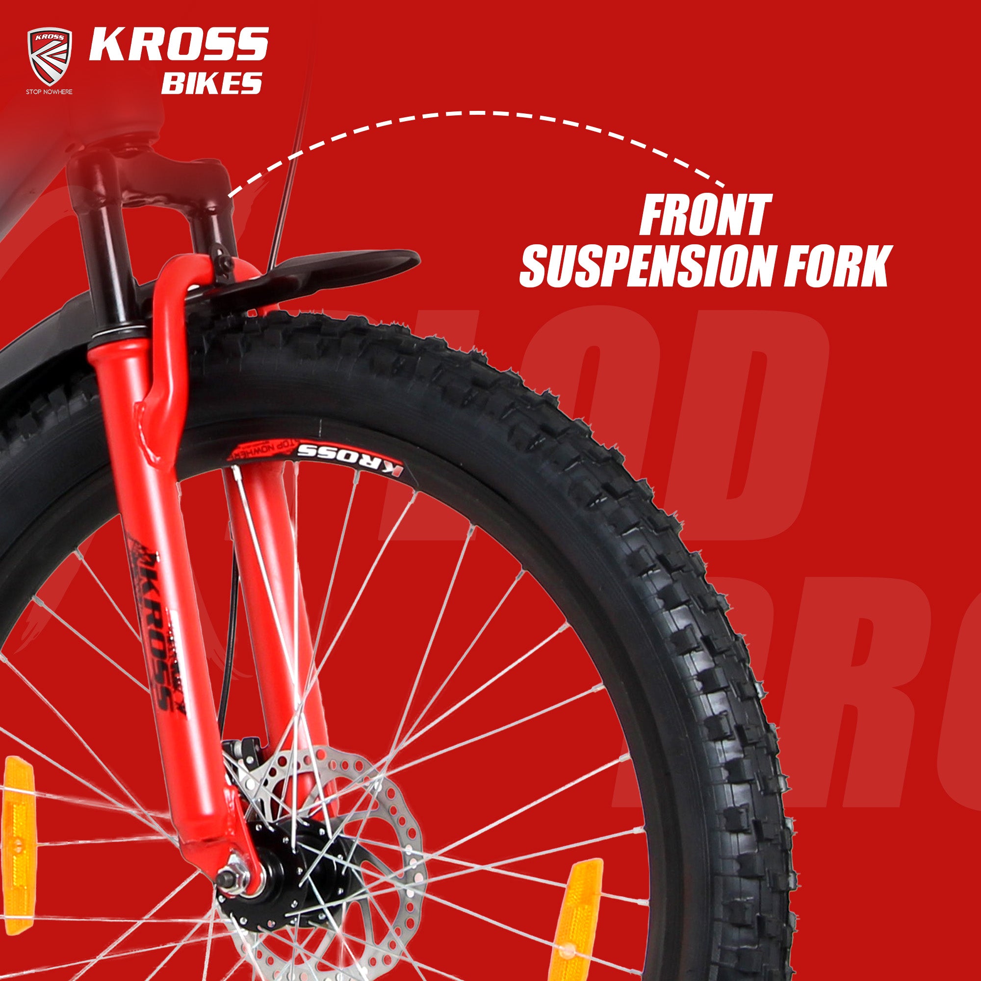 Kross Xplod Pro 26T Mountain Bike with Suspension Fork, Dual Disc Brakes, Alloy Frame, 26 x 3.0 Wide Tyres, Single Speed