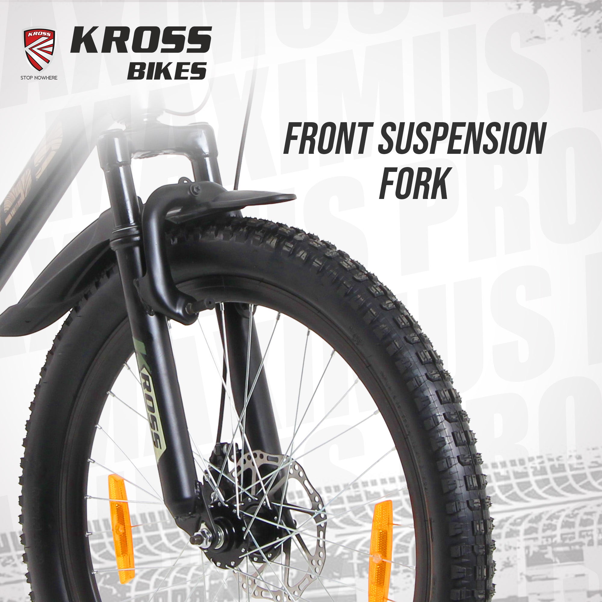 Kross Maximus Pro 24T MTB Cycle – 24" Tyres, Suspension Fork, Single Speed, Dual Disc (Grey)