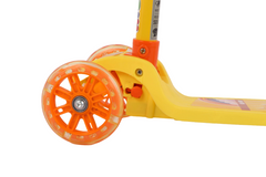 GS100 Kidjoy Kids Push Scooter for 4–5 Years | Adjustable & Foldable Handlebar, LED Wheels, Gravity Steering & Rear Brake (Orange)