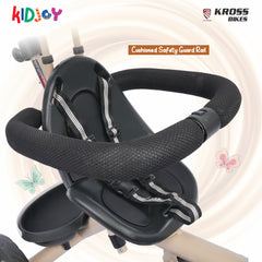 Kidjoy EX-1 3-in-1 Kids Tricycle with Adjustable Parental Handle, Detachable Canopy, EVA Tyres, Safety Belt & Rear Basket (1–4 Years) (Brown/Maroon)