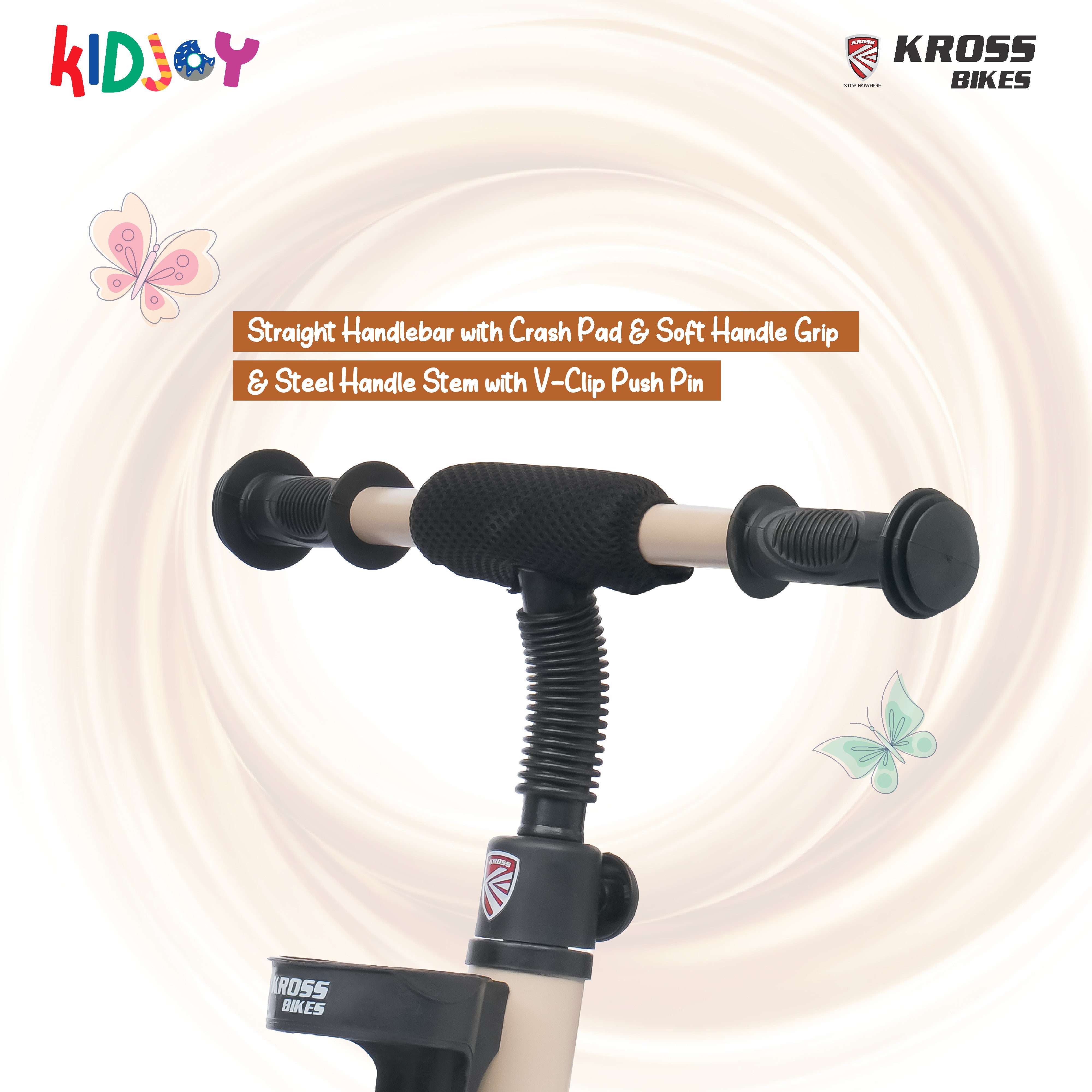 Kidjoy EX-1 3-in-1 Kids Tricycle with Adjustable Parental Handle, Detachable Canopy, EVA Tyres, Safety Belt & Rear Basket (1–4 Years) (Brown/Maroon)