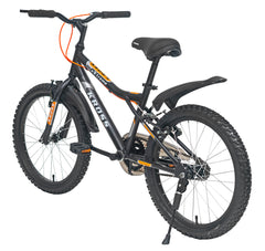 Extreme Kross 20T Matt Black Bicycle with Alloy Rims, Ideal for 6–9 Years