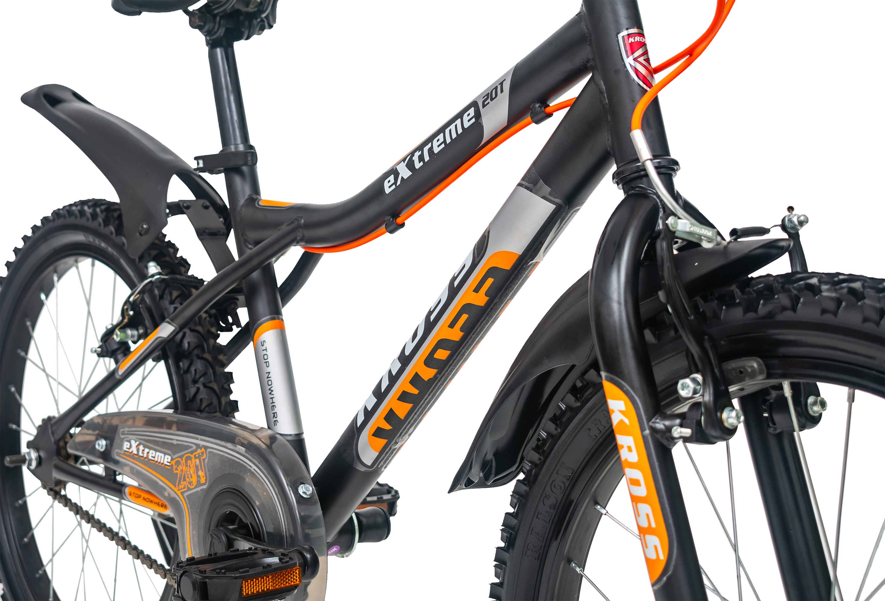 Extreme Kross 20T Matt Black Bicycle with Alloy Rims, Ideal for 6–9 Years