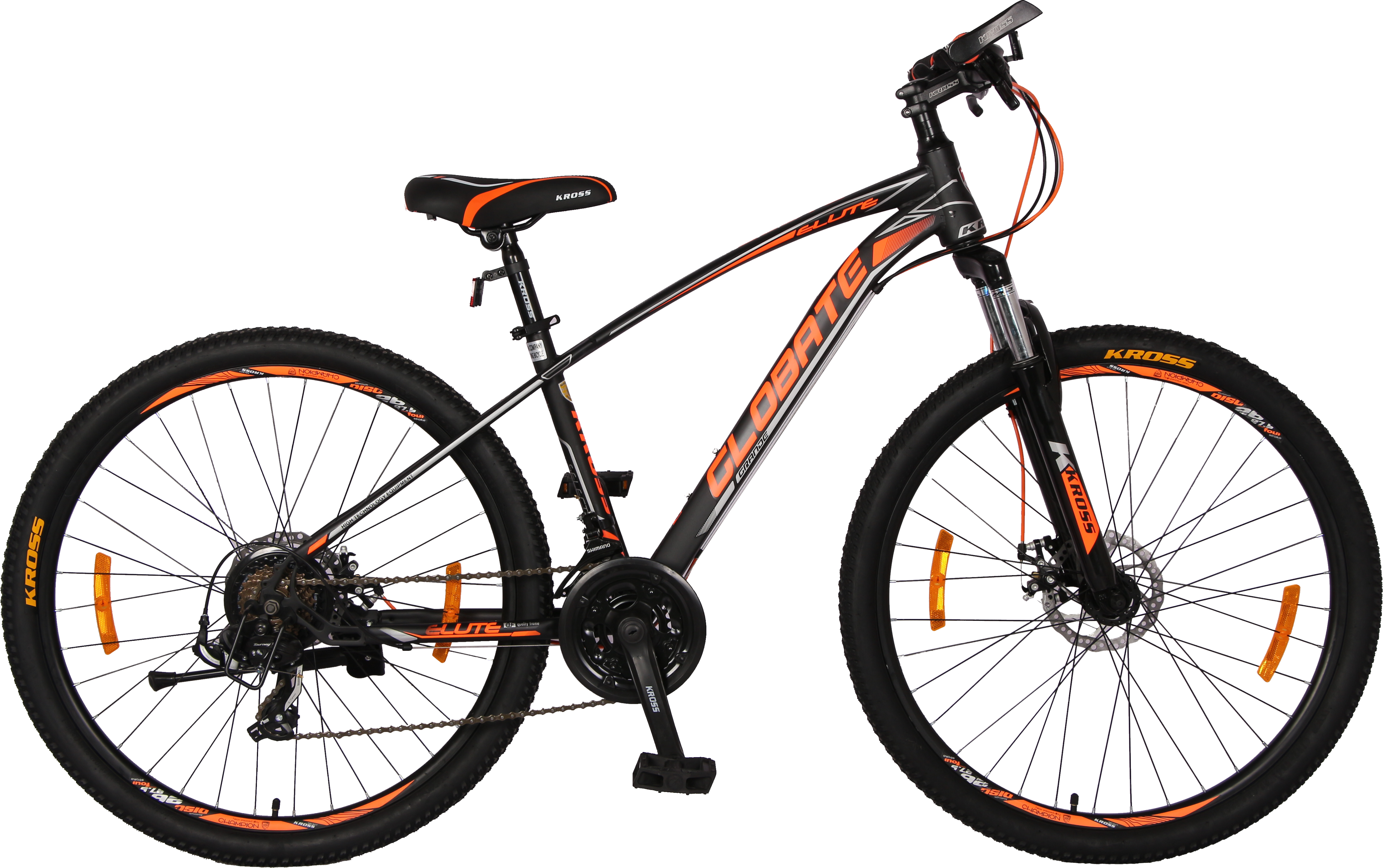 Kross Elute 27.5T 21-Speed Steel MTB with Shimano EF-51 Shifters, Front Suspension & Dual Disc Brakes