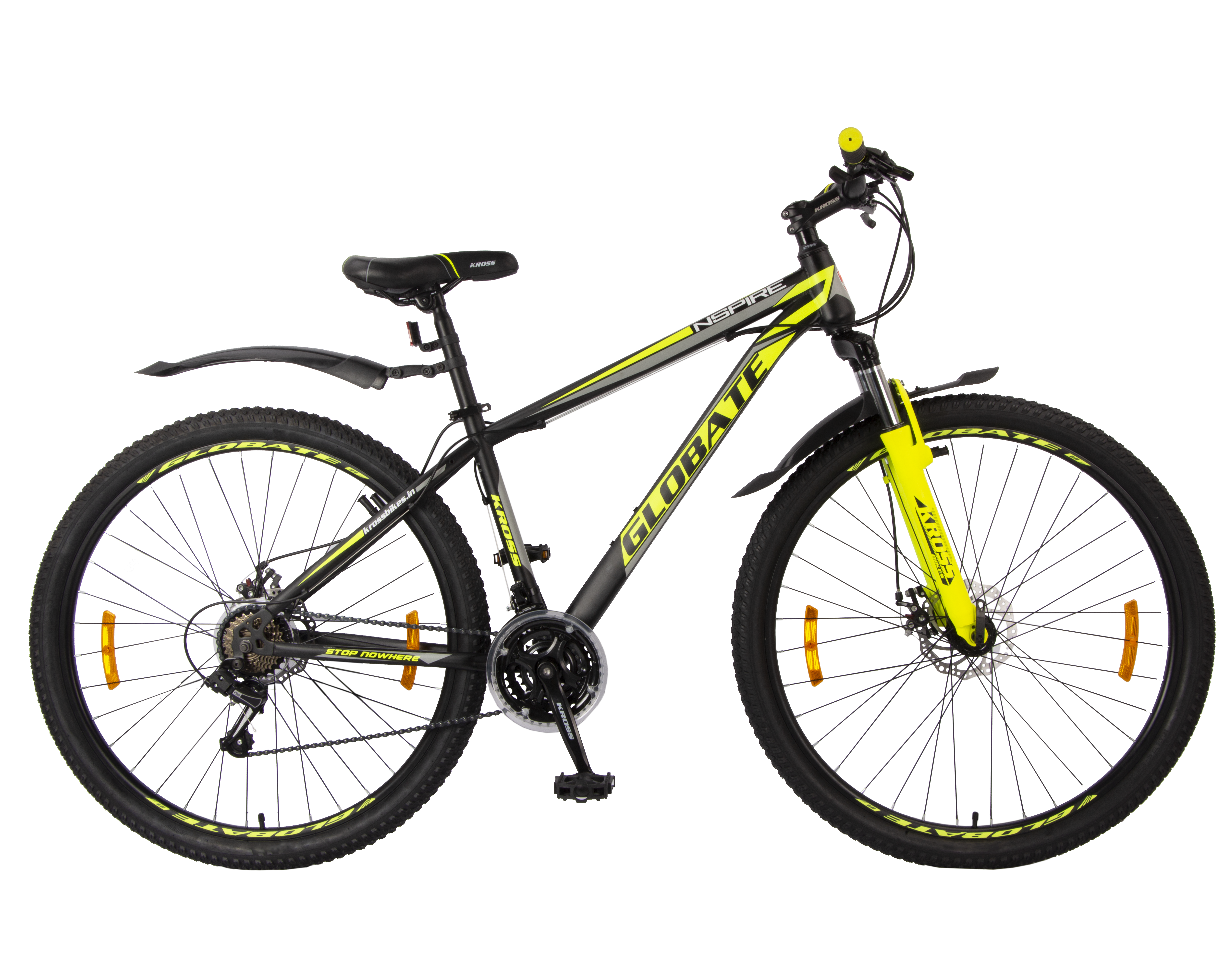 N-SPIRE 29T 21-Speed MTB with LTWOO Gear System, Suspension Fork & Dual Disc Brakes (Yellow)