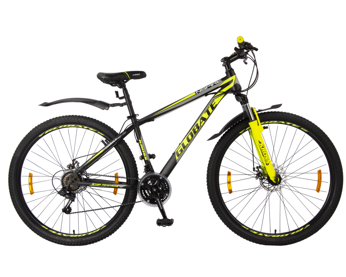 N-SPIRE 29T 21-Speed MTB with LTWOO Gear System, Suspension Fork & Dual Disc Brakes (Yellow)