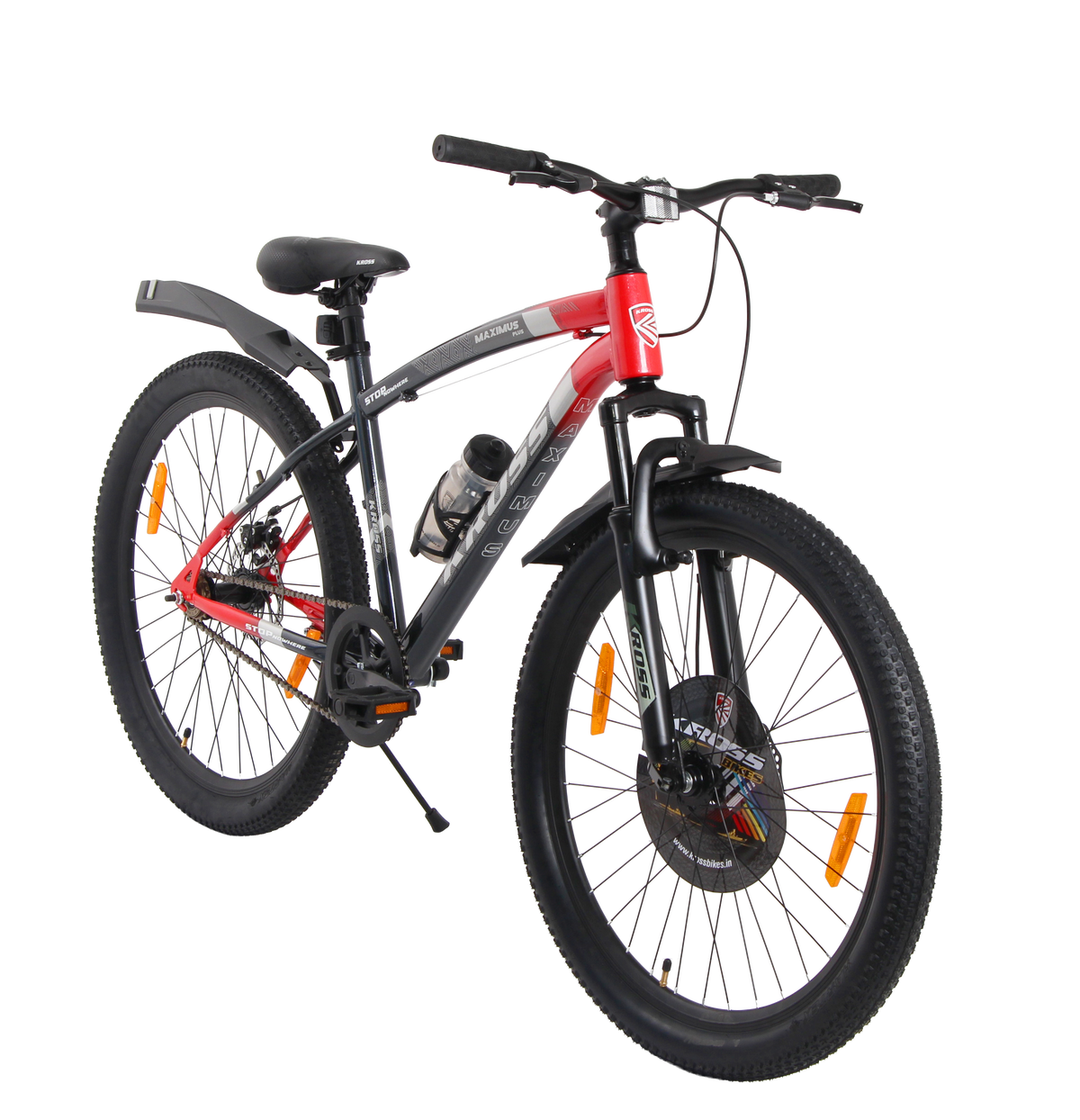 Kross Maximus Plus 26T Steel Single Speed Mountain Bike with Front & Rear Disc Brakes (26x2.40T, Red Alloy Rims) (Copy)