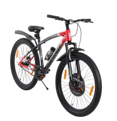 Kross Maximus Plus 26T Steel Single Speed Mountain Bike with Front & Rear Disc Brakes (26x2.40T, Red Alloy Rims) (Copy)
