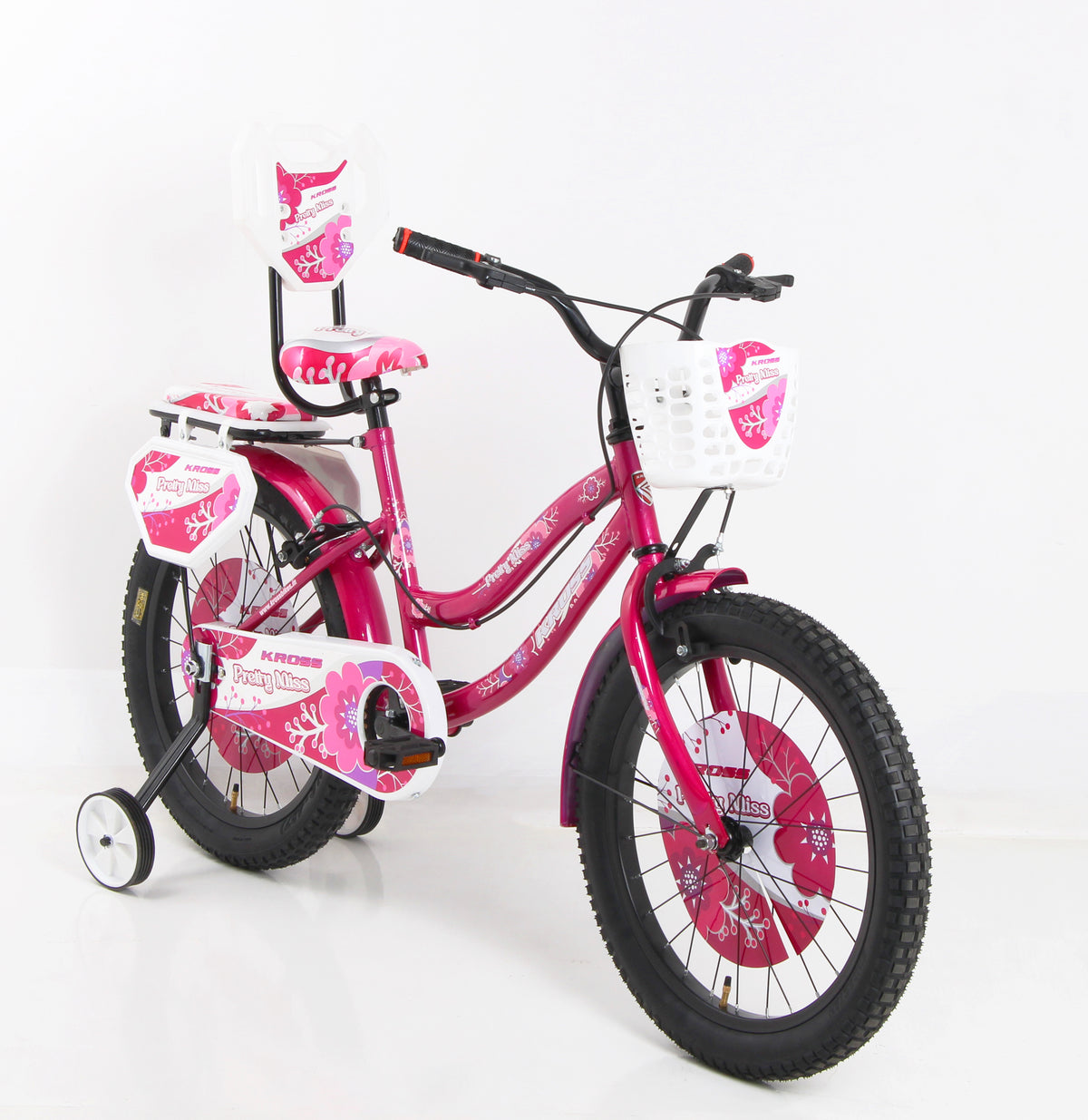 Kross Pretty Miss 20T Single Speed Kids Cycle with Raised Handlebar, Caliper Brakes & Full Accessories
