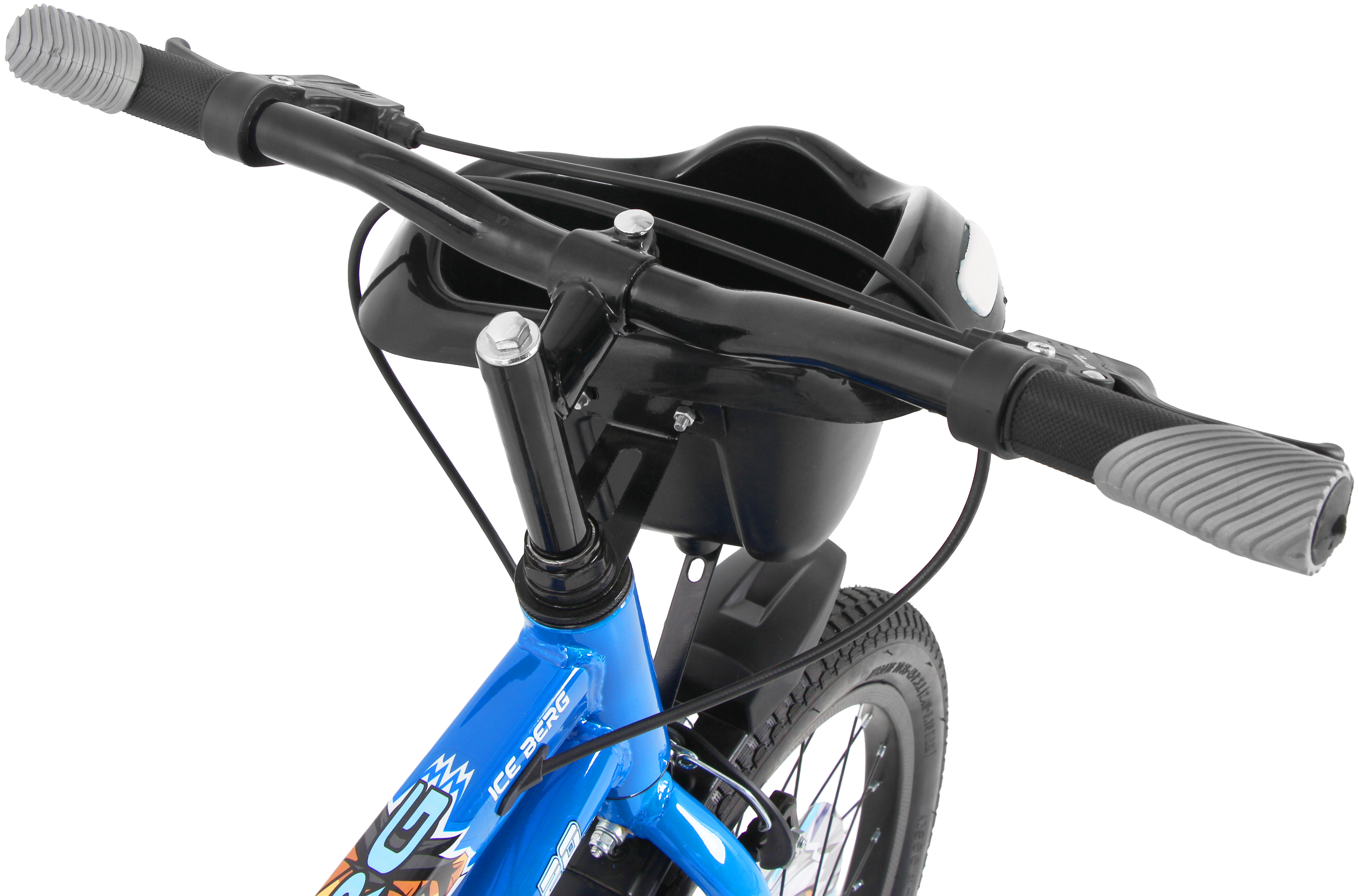 Kross Ice Berg 20T Kids Bicycle – Single Speed, Steel Frame, Caliper Brakes, Basket, Backrest & Side Supporters (Blue)