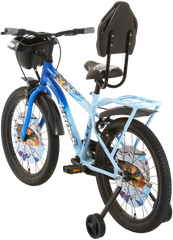 Kross Ice Berg 20T Kids Bicycle – Single Speed, Steel Frame, Caliper Brakes, Basket, Backrest & Side Supporters (Blue)