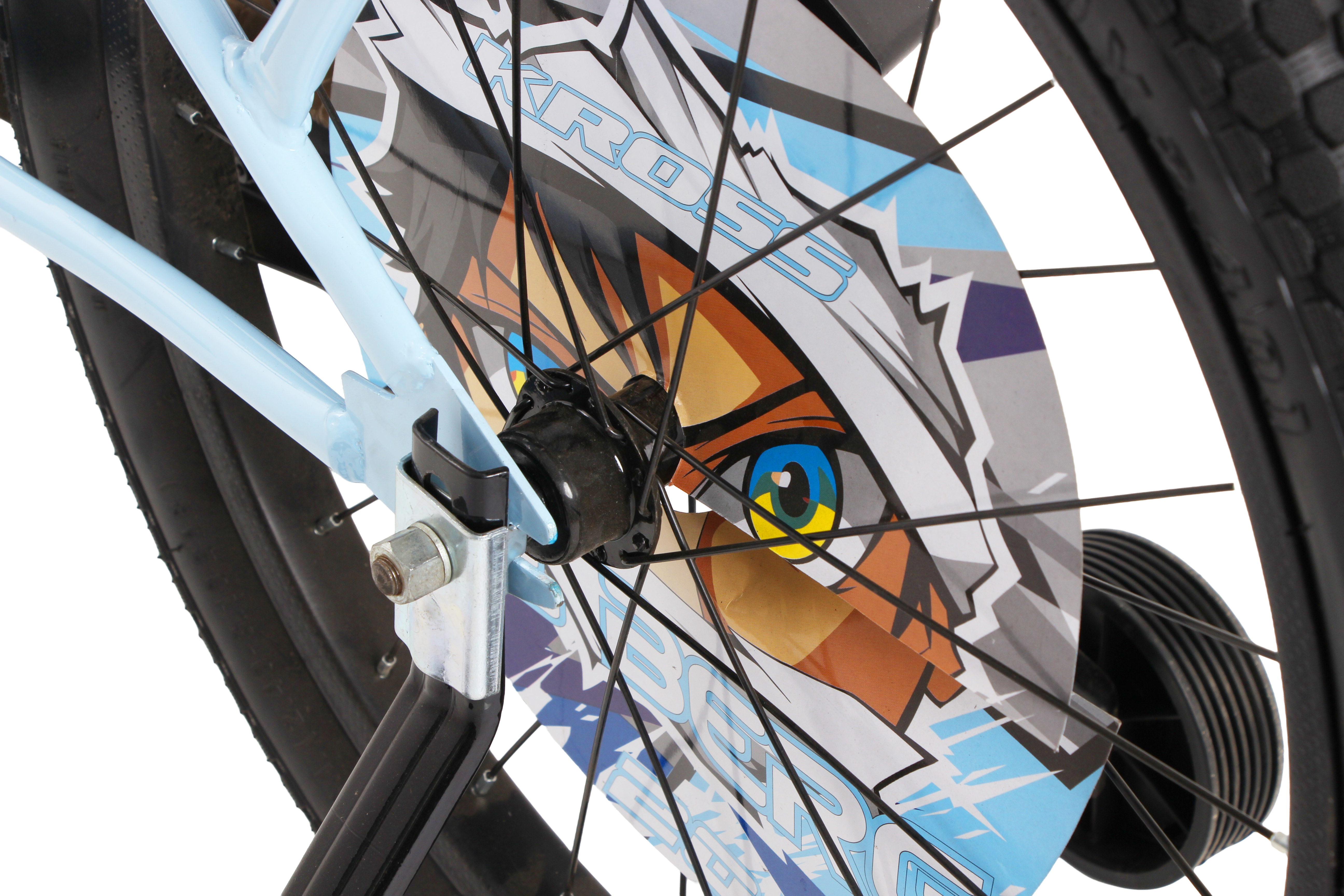 Kross Ice Berg 20T Kids Bicycle – Single Speed, Steel Frame, Caliper Brakes, Basket, Backrest & Side Supporters (Blue)