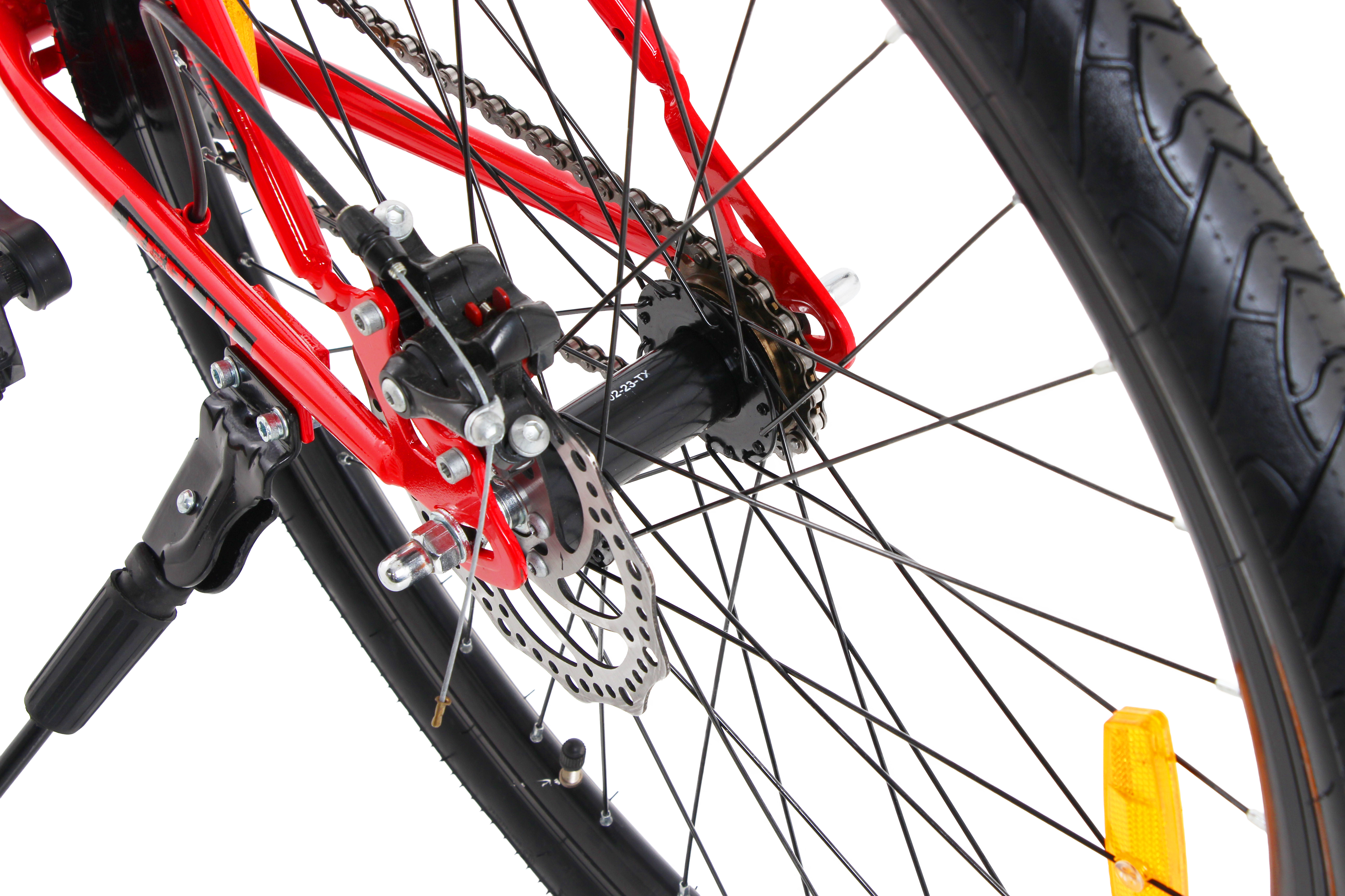 KROSS BERLIN 27.5T Single Speed Mountain Bike | Dual Disc Brakes, Suspension Fork, Steel Frame, 27.5 × 1.75 Tyres (Red)