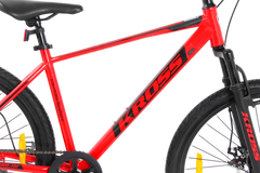 KROSS BERLIN 27.5T Single Speed Mountain Bike | Dual Disc Brakes, Suspension Fork, Steel Frame, 27.5 × 1.75 Tyres (Red)