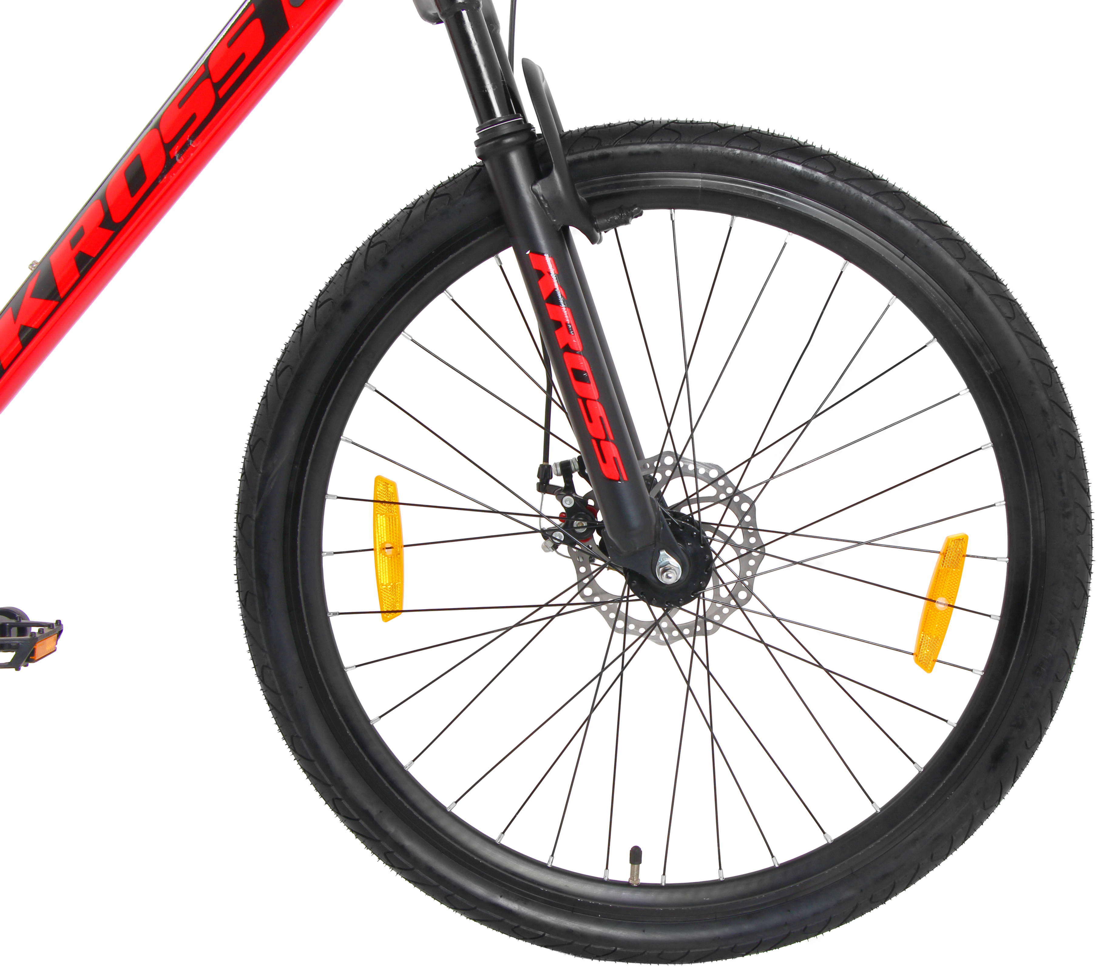 KROSS BERLIN 27.5T Single Speed Mountain Bike | Dual Disc Brakes, Suspension Fork, Steel Frame, 27.5 × 1.75 Tyres (Red)