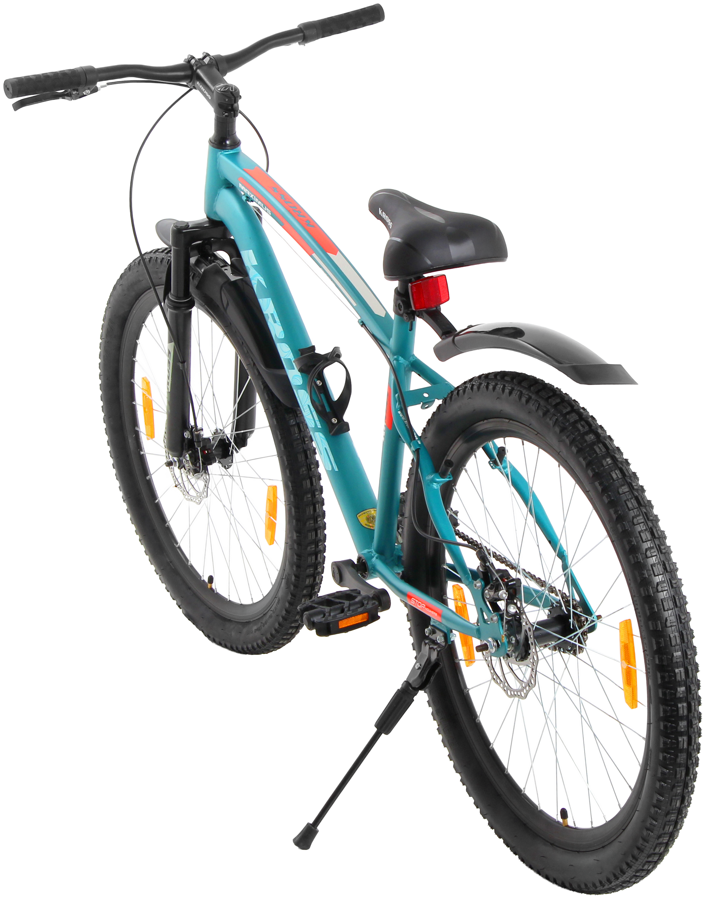 MAXIMUS PRO 26T Single Speed Mountain Bike with Suspension Fork, Dual Disc Brakes, Steel Frame, 2.4” Tyres & Alloy Double-Wall Rims