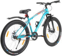 MAXIMUS PRO 26T Single Speed Mountain Bike with Suspension Fork, Dual Disc Brakes, Steel Frame, 2.4” Tyres & Alloy Double-Wall Rims