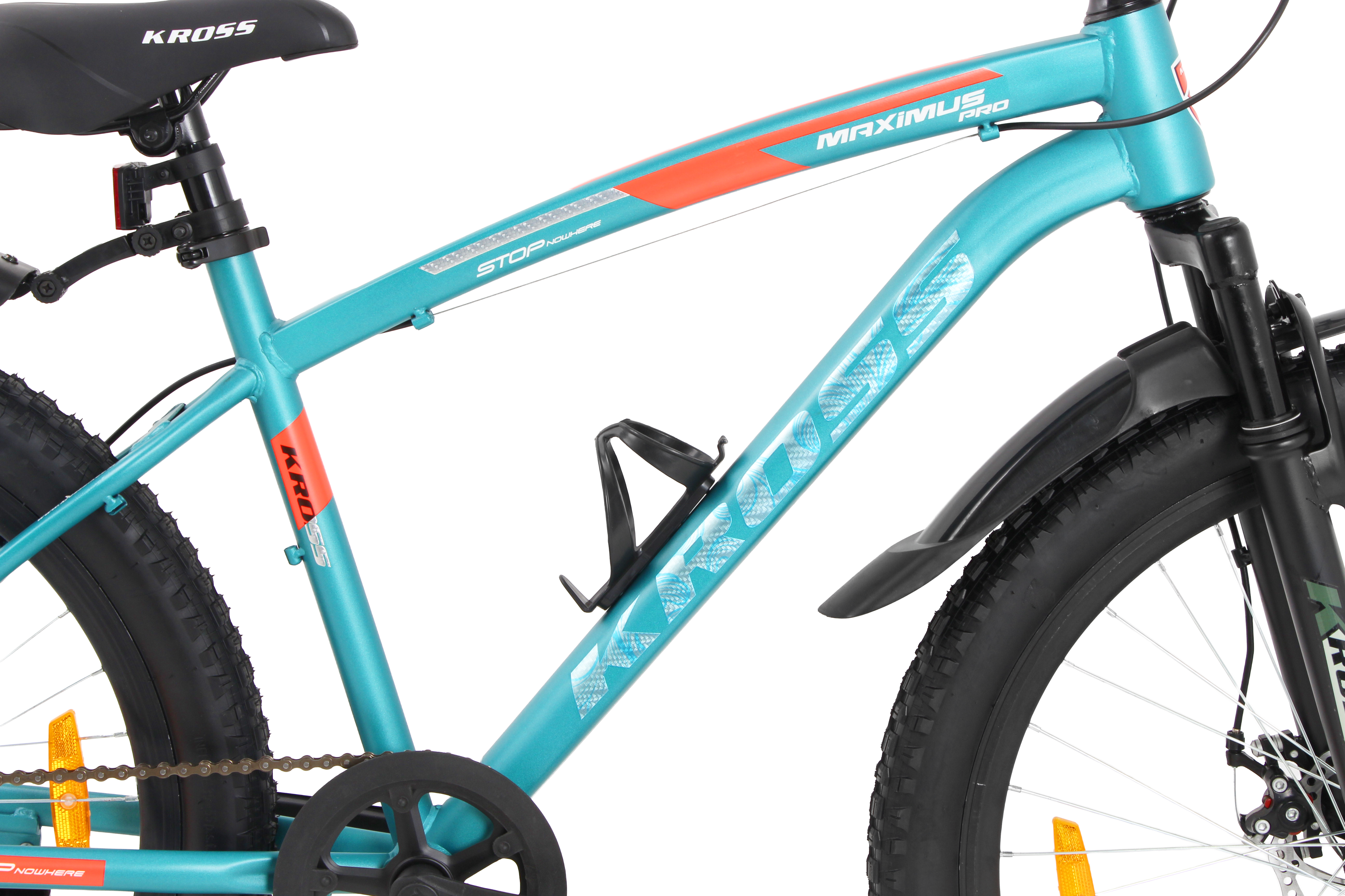 MAXIMUS PRO 26T Single Speed Mountain Bike with Suspension Fork, Dual Disc Brakes, Steel Frame, 2.4” Tyres & Alloy Double-Wall Rims