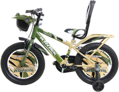 KROSS Romax 16T Kids Bicycle – Single Speed, Dual-Color Steel Frame, Caliper Brakes, Basket, Bottle Holder & Side Supporters
