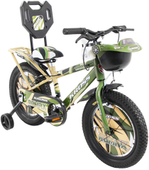 KROSS Romax 16T Kids Bicycle – Single Speed, Dual-Color Steel Frame, Caliper Brakes, Basket, Bottle Holder & Side Supporters