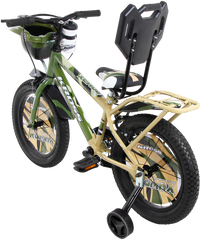 KROSS Romax 16T Kids Bicycle – Single Speed, Dual-Color Steel Frame, Caliper Brakes, Basket, Bottle Holder & Side Supporters