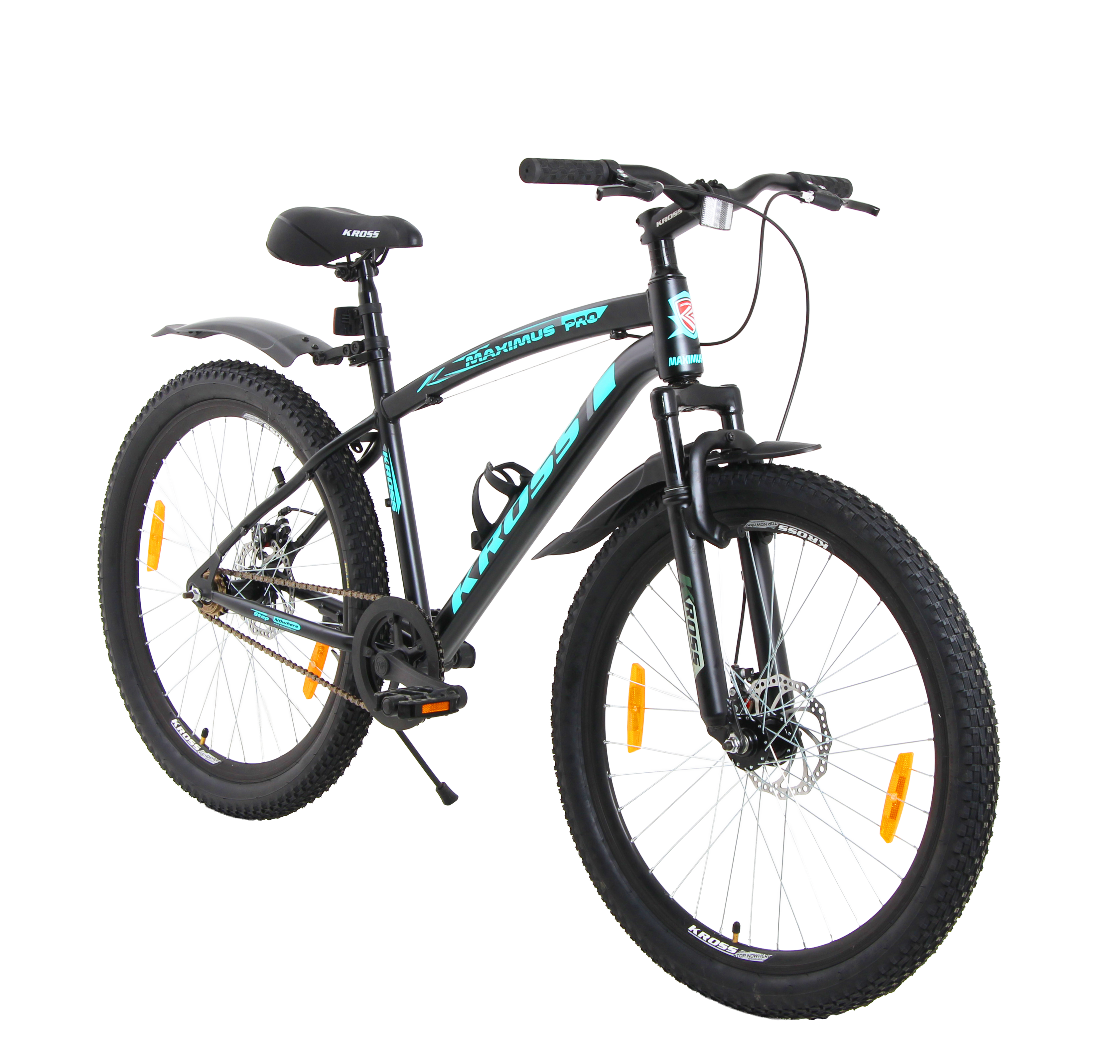 Maximus Pro Kross 26T Mountain Bike – Single Speed, Disc Brakes, Dual Suspension, Black & Blue