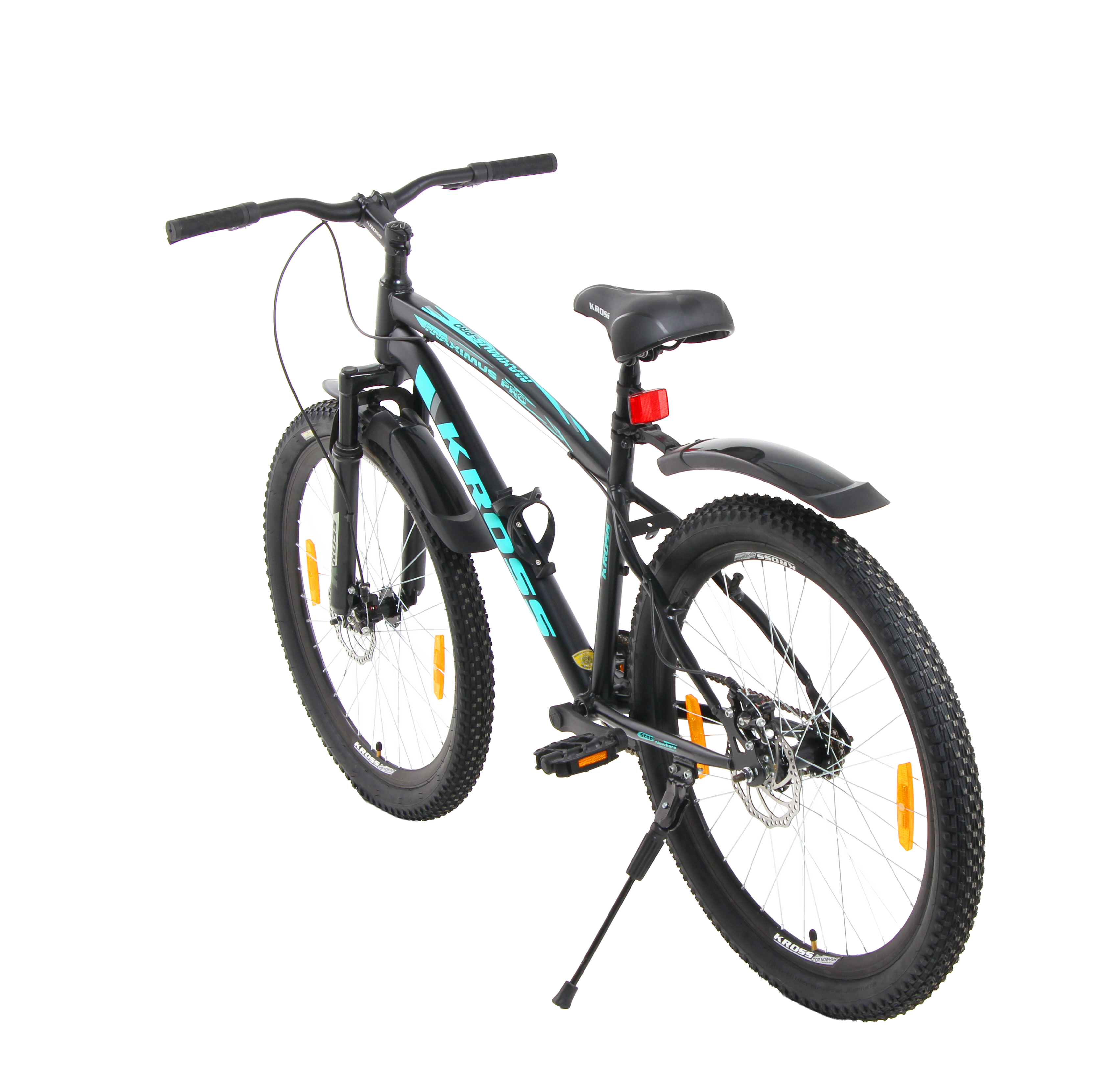 Maximus Pro Kross 26T Mountain Bike – Single Speed, Disc Brakes, Dual Suspension, Black & Blue