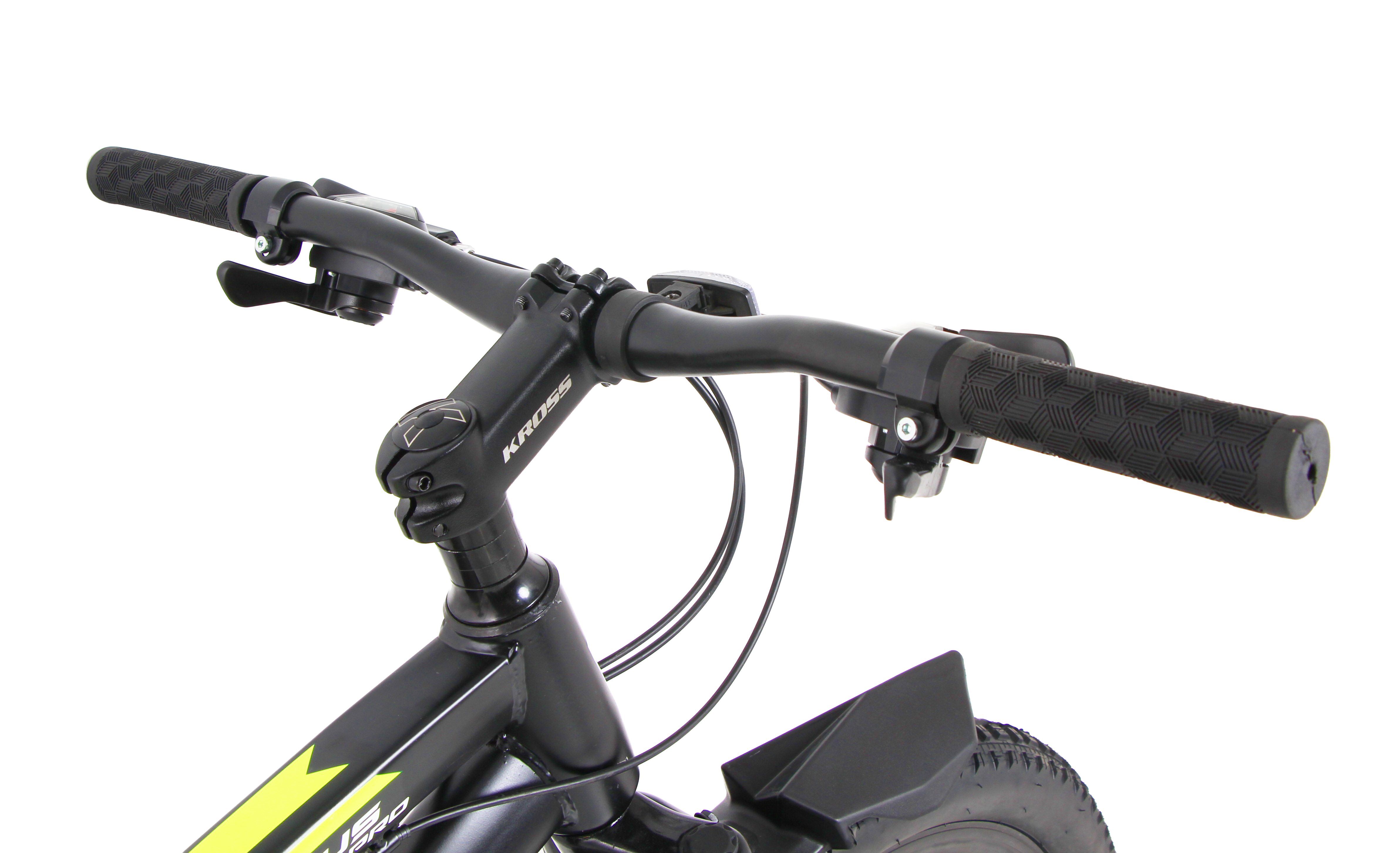 Kross Maximus Pro 26T Mountain Bike – 21-Speed Shimano Tourney Drivetrain, TIG-Welded Steel Frame, Suspension Fork, Dual Disc Brakes, 2.40” Wide Tyres & Alloy Double-Wall Rims (Glossy Black)