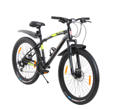 Kross Maximus Pro 26T Mountain Bike – 21-Speed Shimano Tourney Drivetrain, TIG-Welded Steel Frame, Suspension Fork, Dual Disc Brakes, 2.40” Wide Tyres & Alloy Double-Wall Rims (Glossy Black)