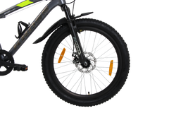 Kross Maximus Pro 24T MTB Cycle – 24" Tyres, Suspension Fork, Single Speed, Dual Disc (Grey)