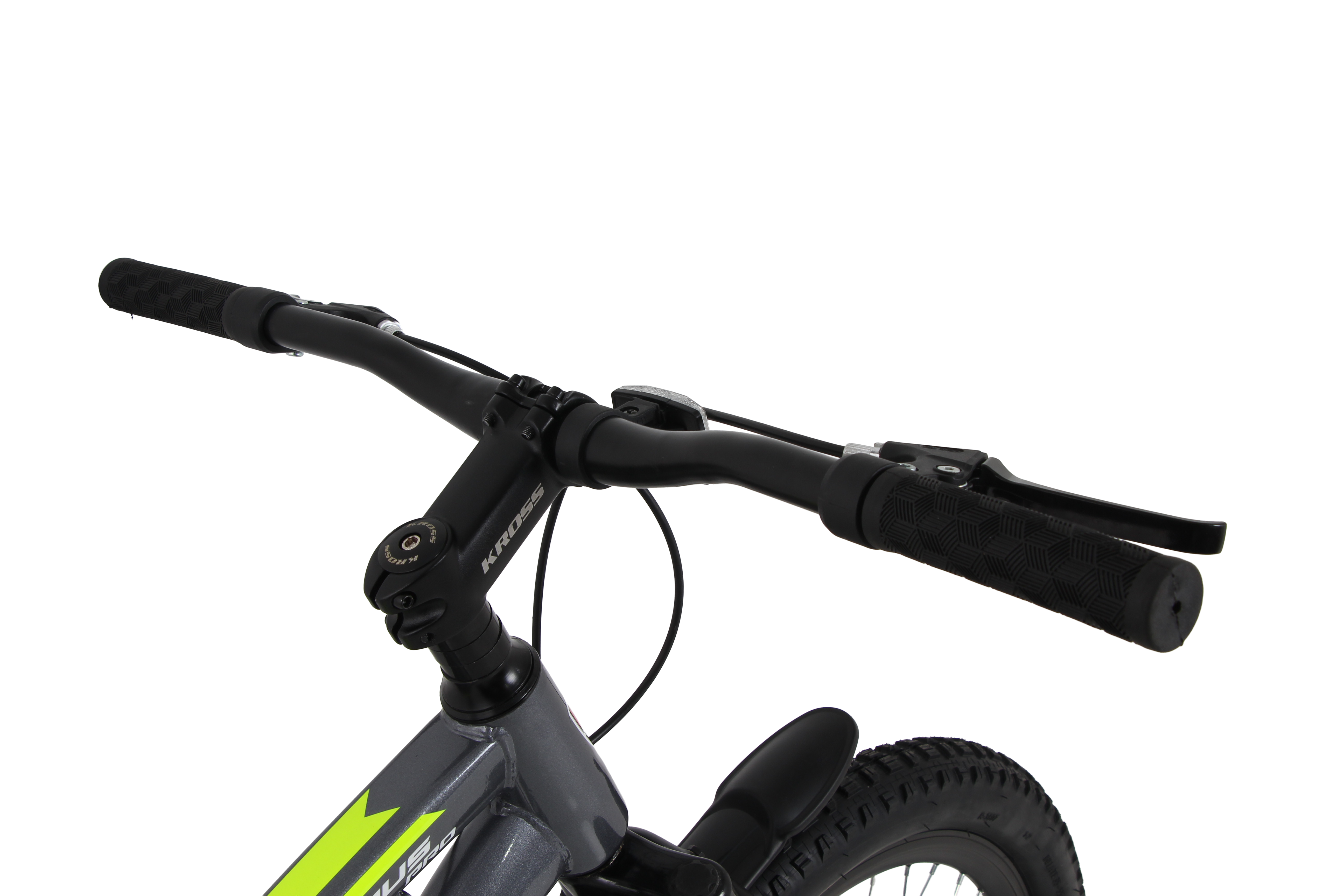 Kross Maximus Pro 24T MTB Cycle – 24" Tyres, Suspension Fork, Single Speed, Dual Disc (Grey)