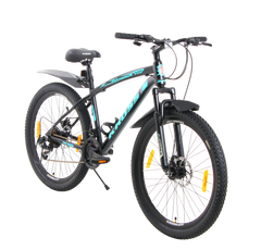 KROSS Maximus Pro 26T – 21-Speed Performance MTB with Suspension Fork, Dual Disc Brakes, Double-Wall Alloy Rims & Ergonomic Steel Frame (Black/Blue)