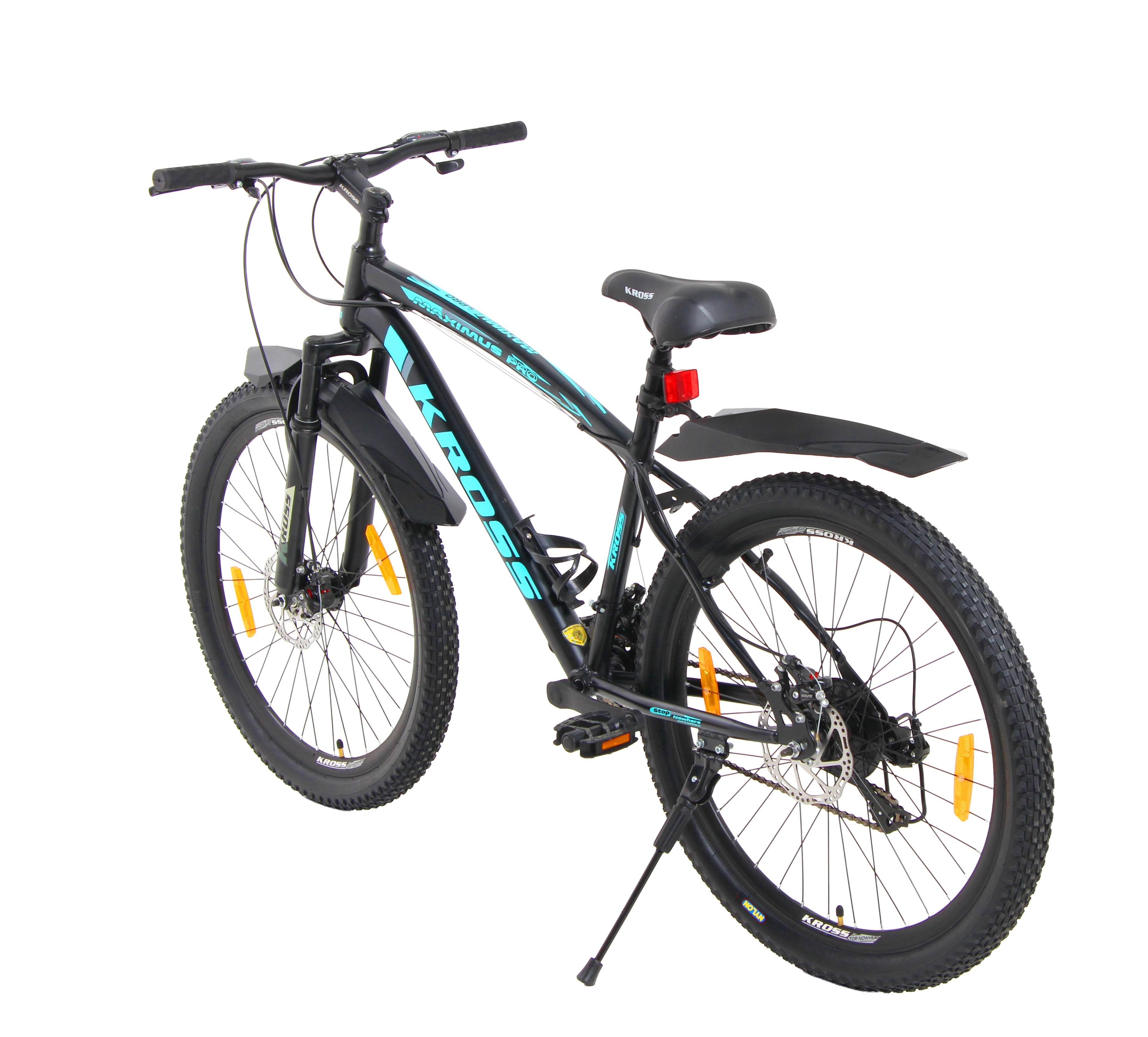 KROSS Maximus Pro 26T – 21-Speed Performance MTB with Suspension Fork, Dual Disc Brakes, Double-Wall Alloy Rims & Ergonomic Steel Frame (Black/Blue)