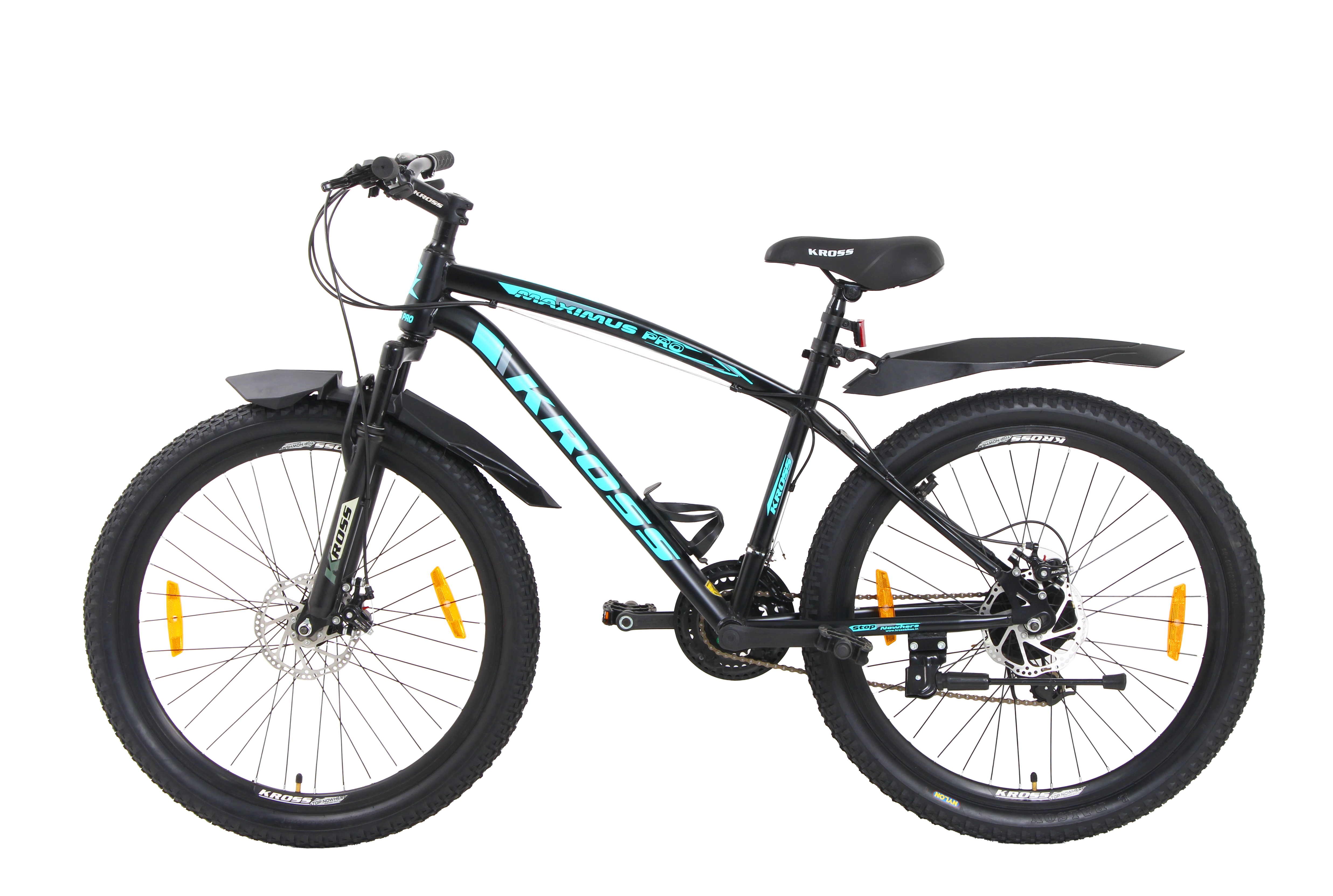 KROSS Maximus Pro 26T – 21-Speed Performance MTB with Suspension Fork, Dual Disc Brakes, Double-Wall Alloy Rims & Ergonomic Steel Frame (Black/Blue)