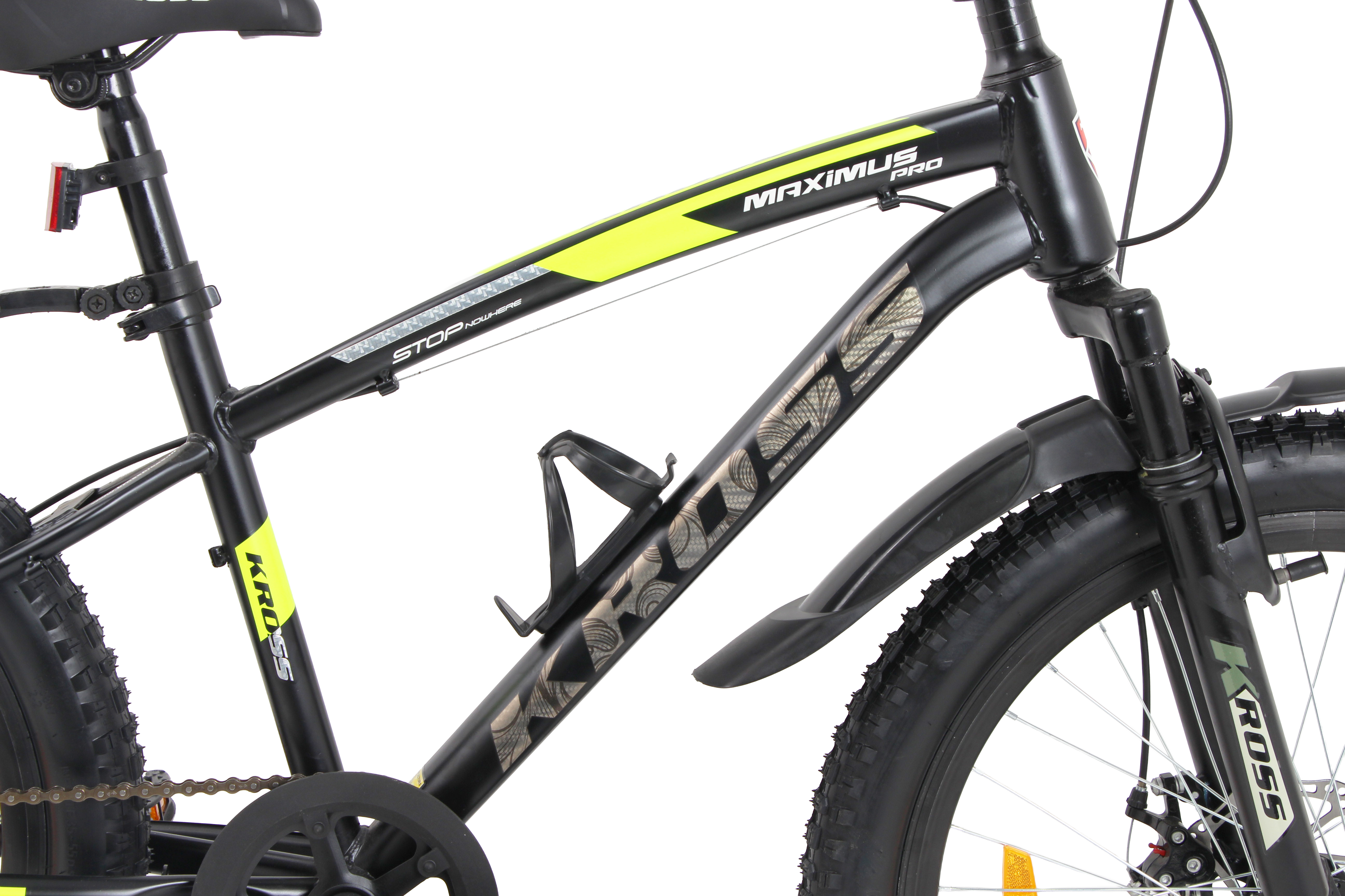 Kross Maximus Pro 24T MTB Cycle – 24" Tyres, Suspension Fork, Single Speed, Dual Disc (Black)