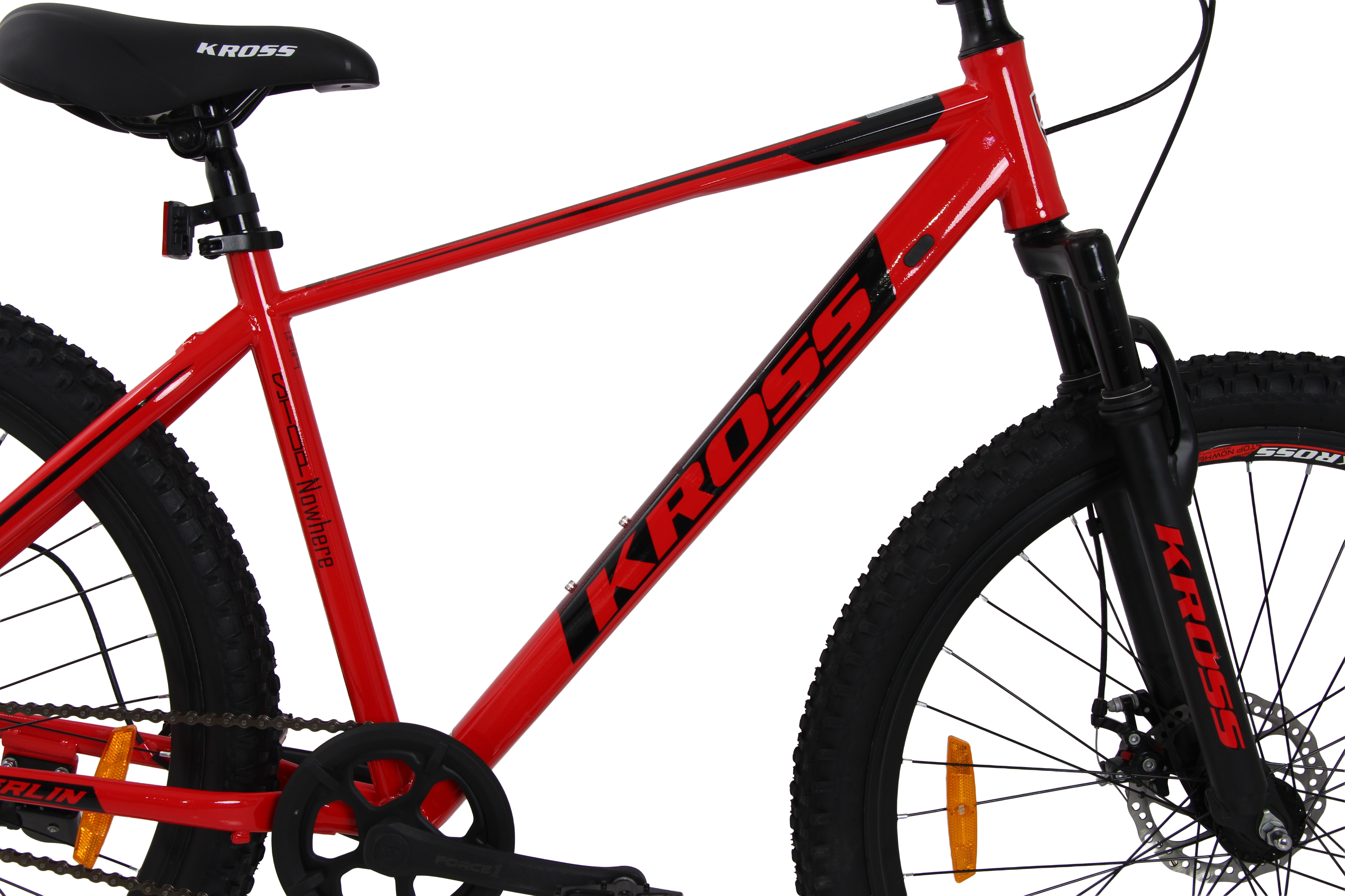 Kross Berlin 27.5T MTB – 2.40" Tyres, Single Speed, Dual Disc Brakes, Alloy Rims, Smart Red