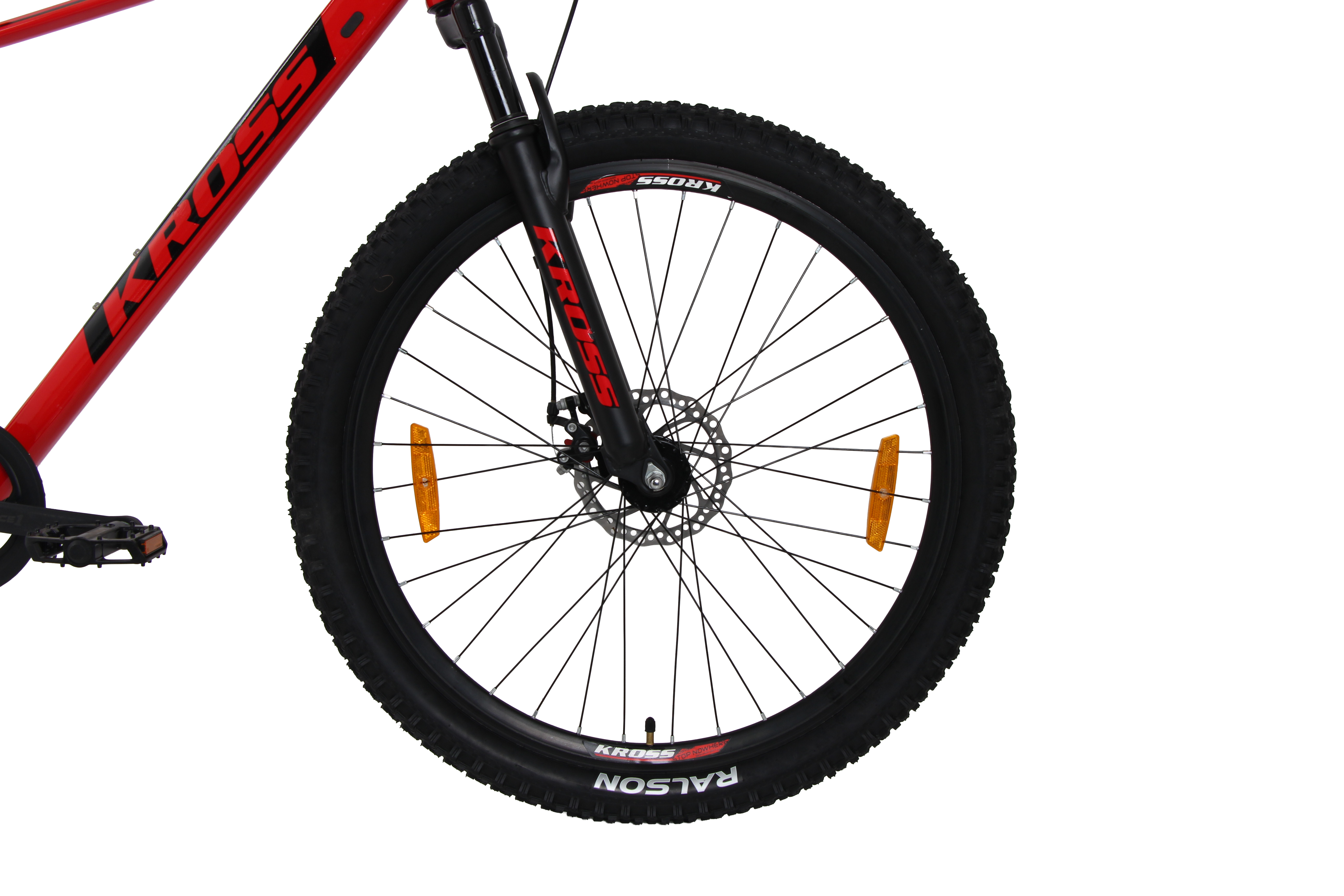 Kross Berlin 27.5T MTB – 2.40" Tyres, Single Speed, Dual Disc Brakes, Alloy Rims, Smart Red