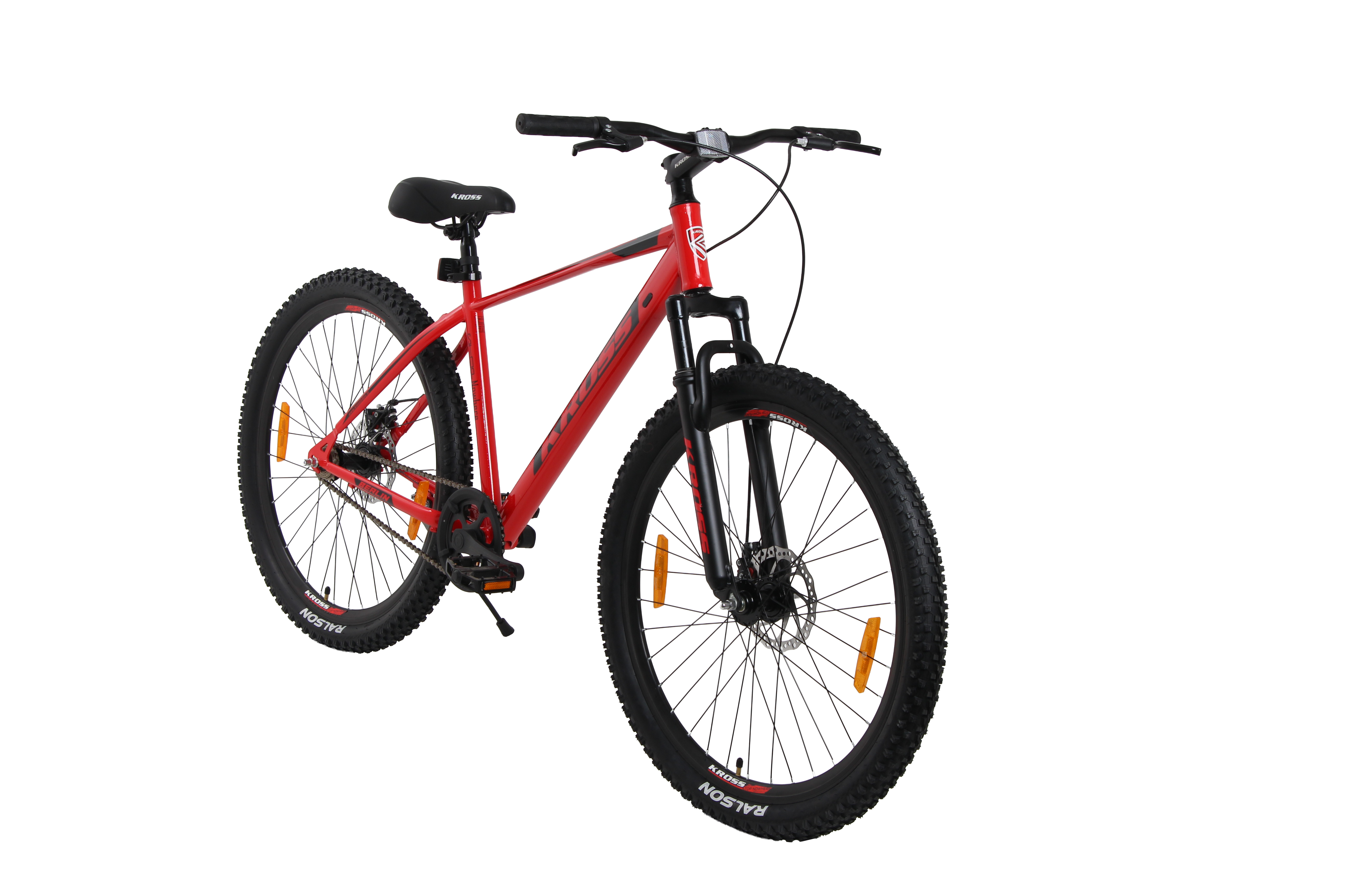 Kross Berlin 27.5T MTB – 2.40" Tyres, Single Speed, Dual Disc Brakes, Alloy Rims, Smart Red