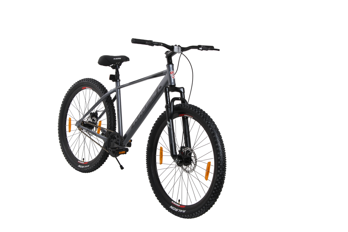 Berlin Kross 27.5T MTB – 27.5" Tyres, Suspension Fork, 21-Speed, Disc Brakes, Grey