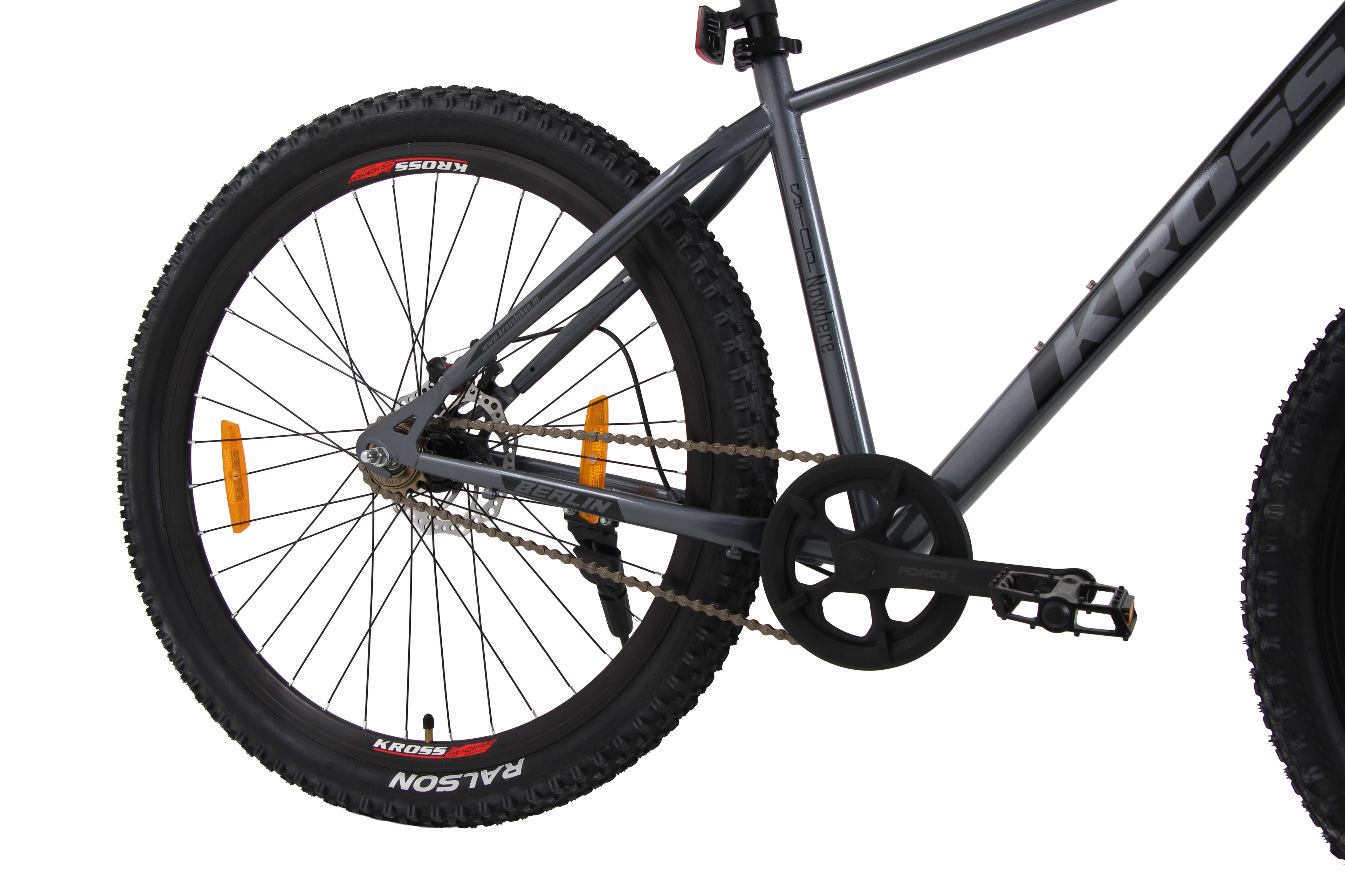 Berlin Kross 27.5T MTB – 27.5" Tyres, Suspension Fork, 21-Speed, Disc Brakes, Grey