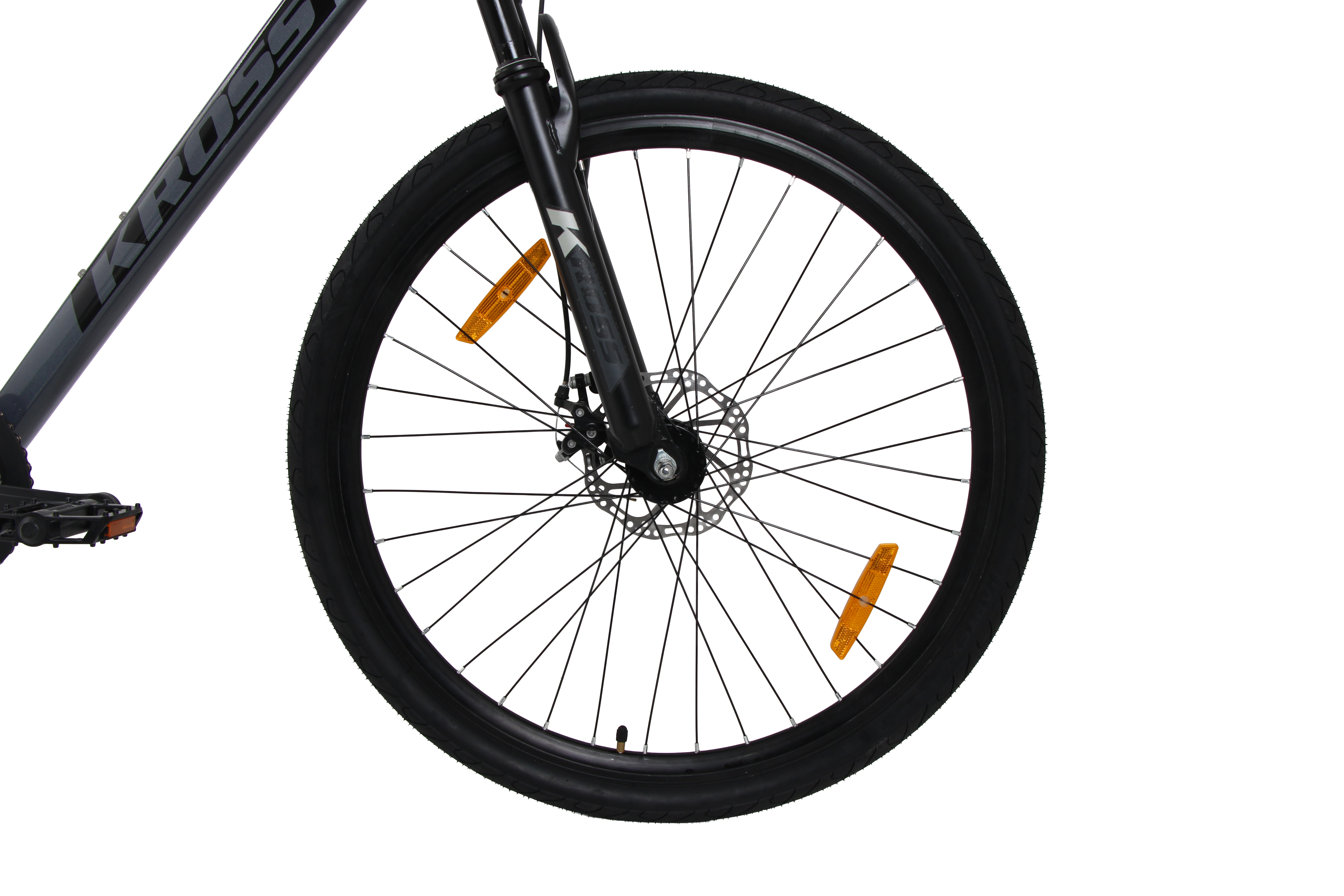 Kross Berlin 27.5T MTB – Single Speed, Dual Disc Brakes, Alloy Rims, Suspension Fork (Grey)