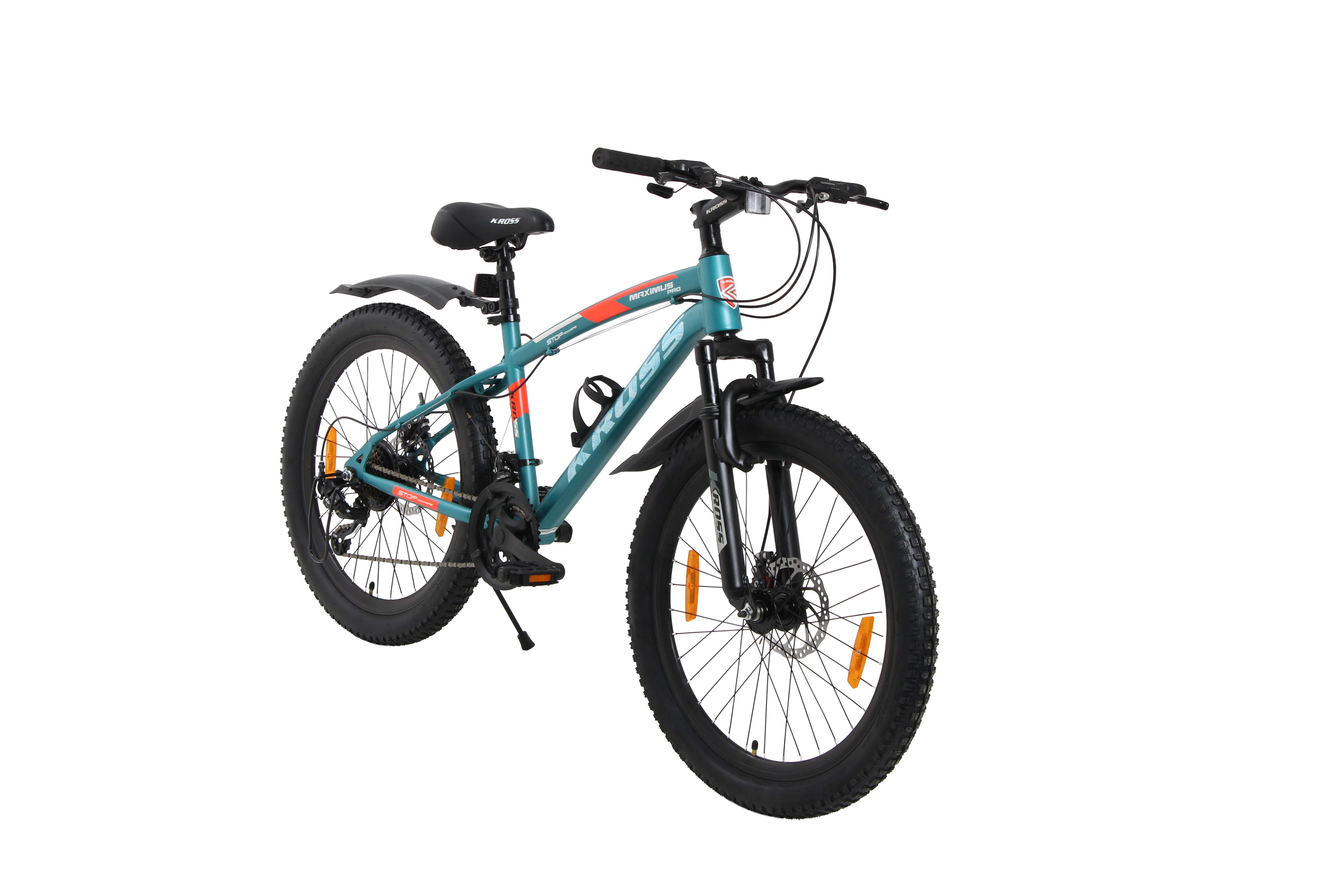 Kross Maximus Pro 24T 21-Speed MTB – Double Disc | Metallic Blue | Suspension Fork