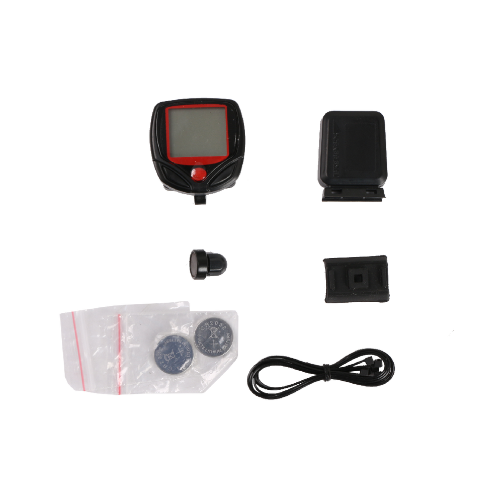 Displaying essential bicycle accessories.
